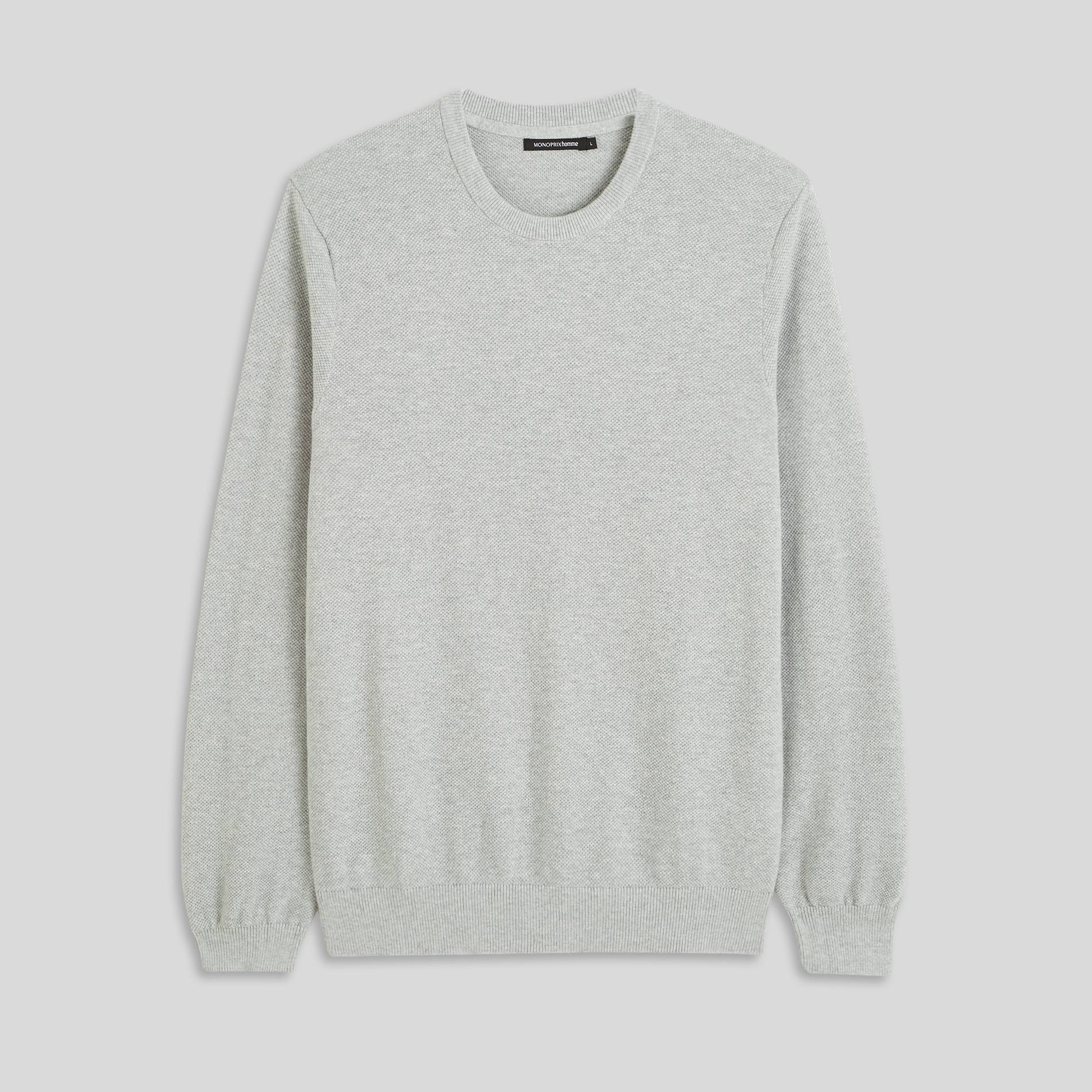 Pull fantaisie, Gris moyen, large image number 2.0