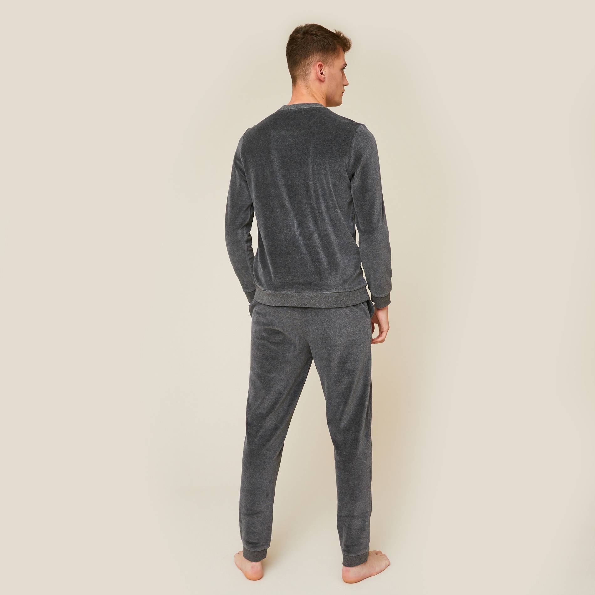 Pyjama en velours, Gris moyen, large image number 1.0