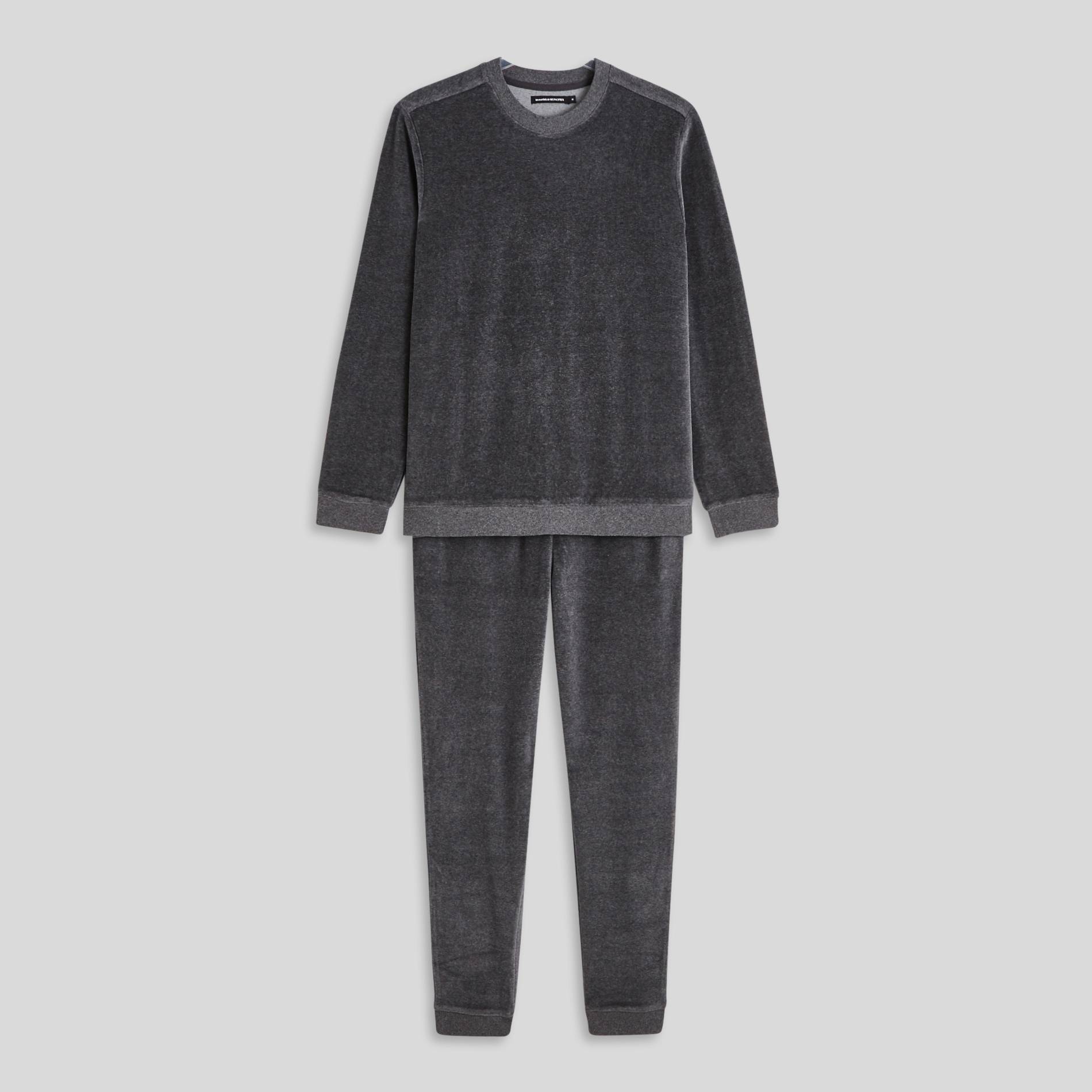 Pyjama en velours, Gris moyen, large image number 2.0