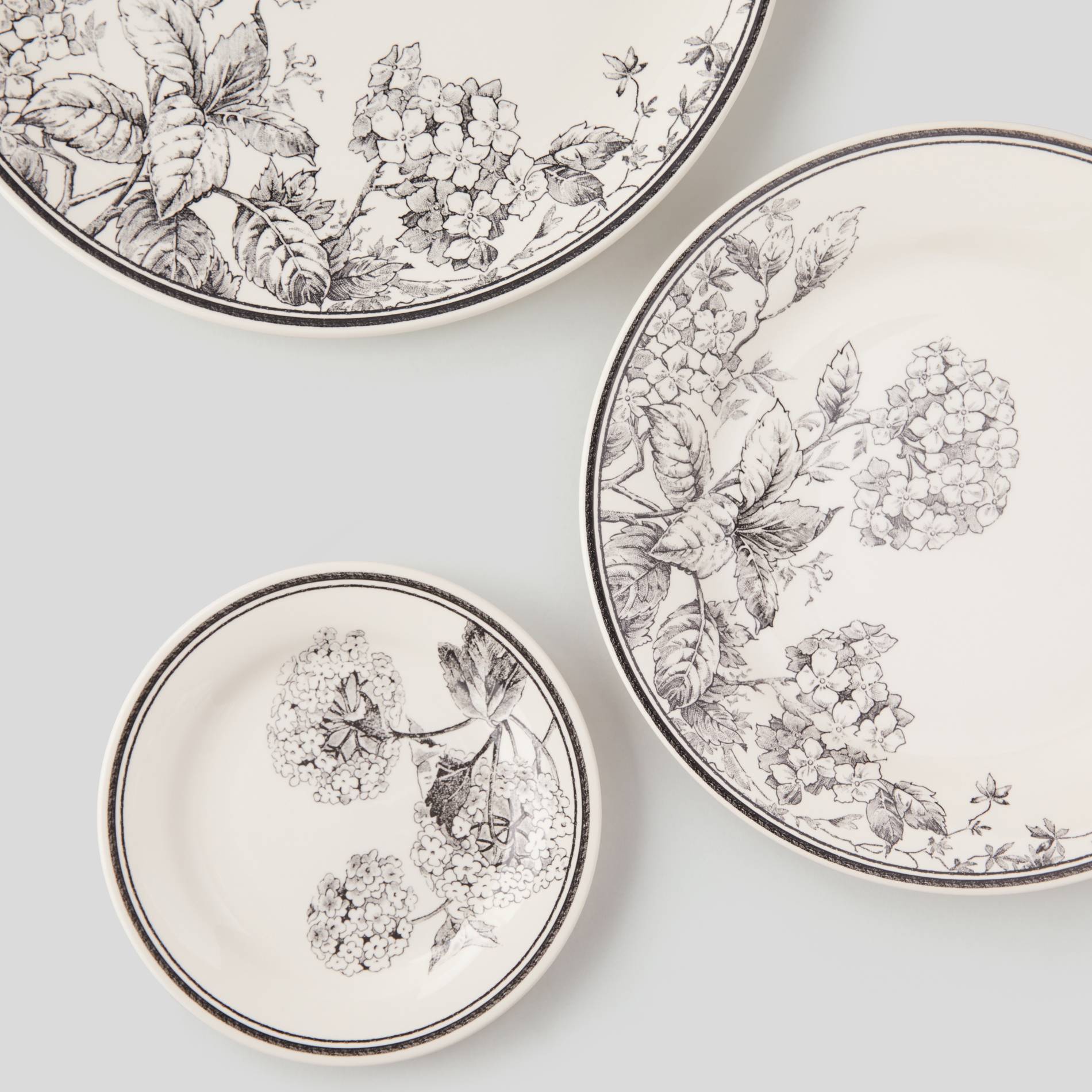 Assiette plate, hortensia, Blanc, large image number 1.0