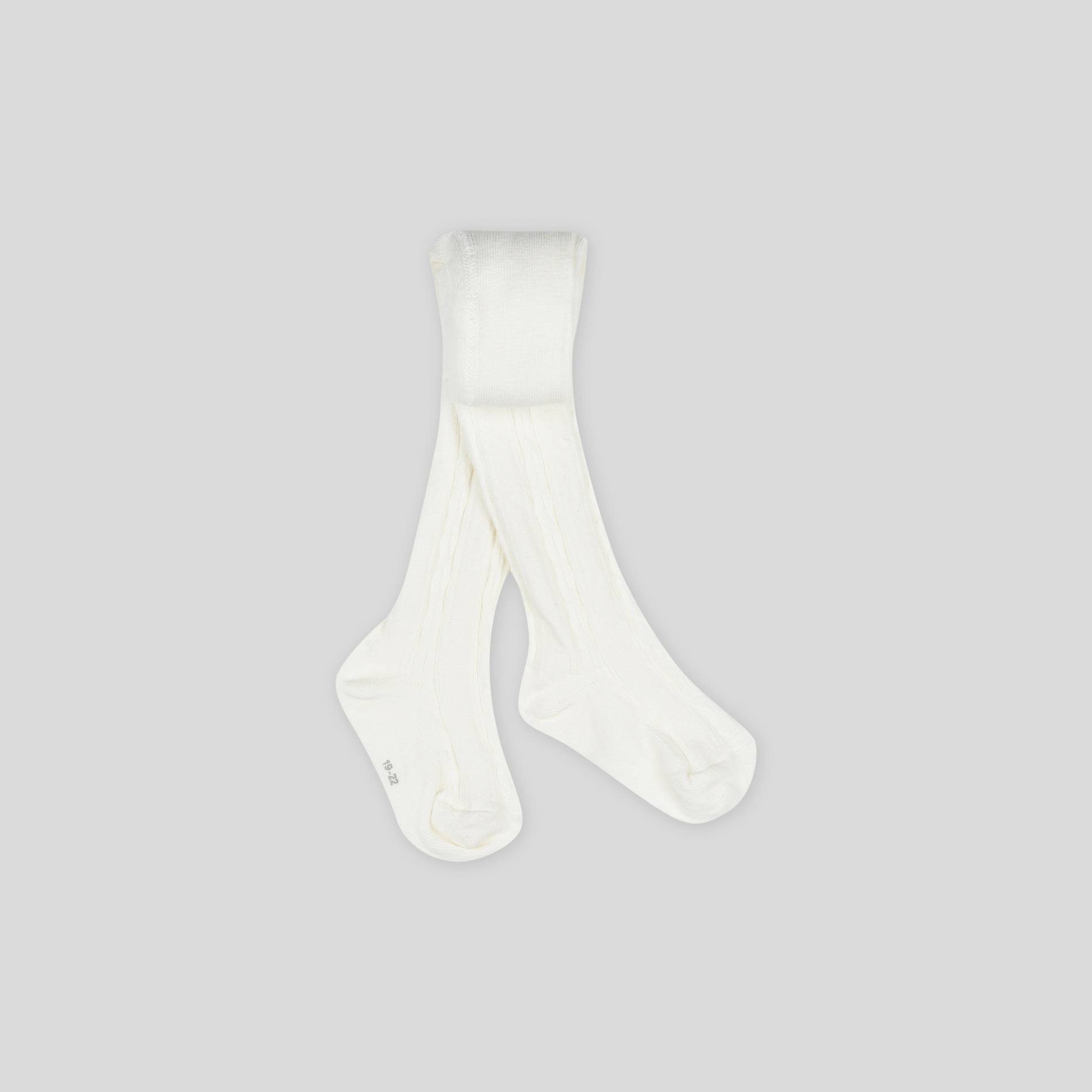 Collant torsades contenant du coton BIO, Ecru, large image number 0