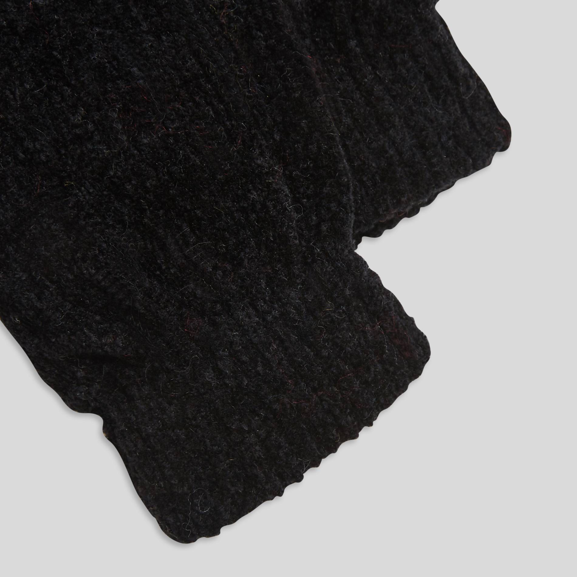 Gants maille chenille, Noir, large image number 1