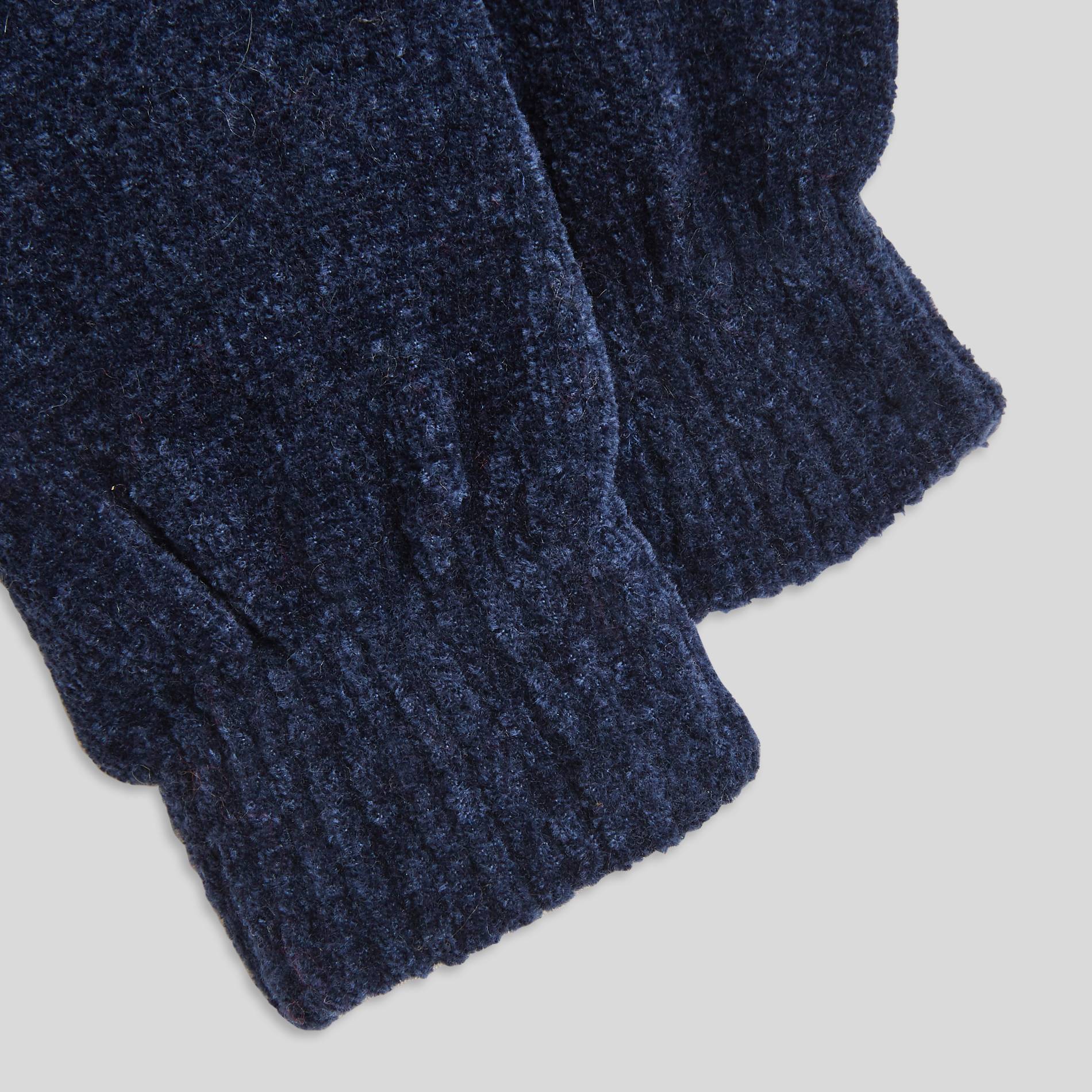 Gants maille chenille, Bleu marine, large image number 1.0