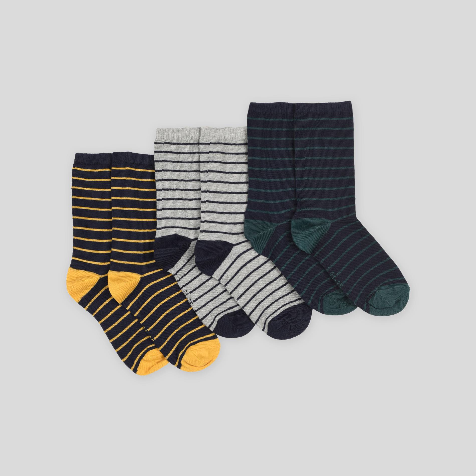 Lot de 3 chaussettes contenant du coton BIO, Bleu clair, large image number 1