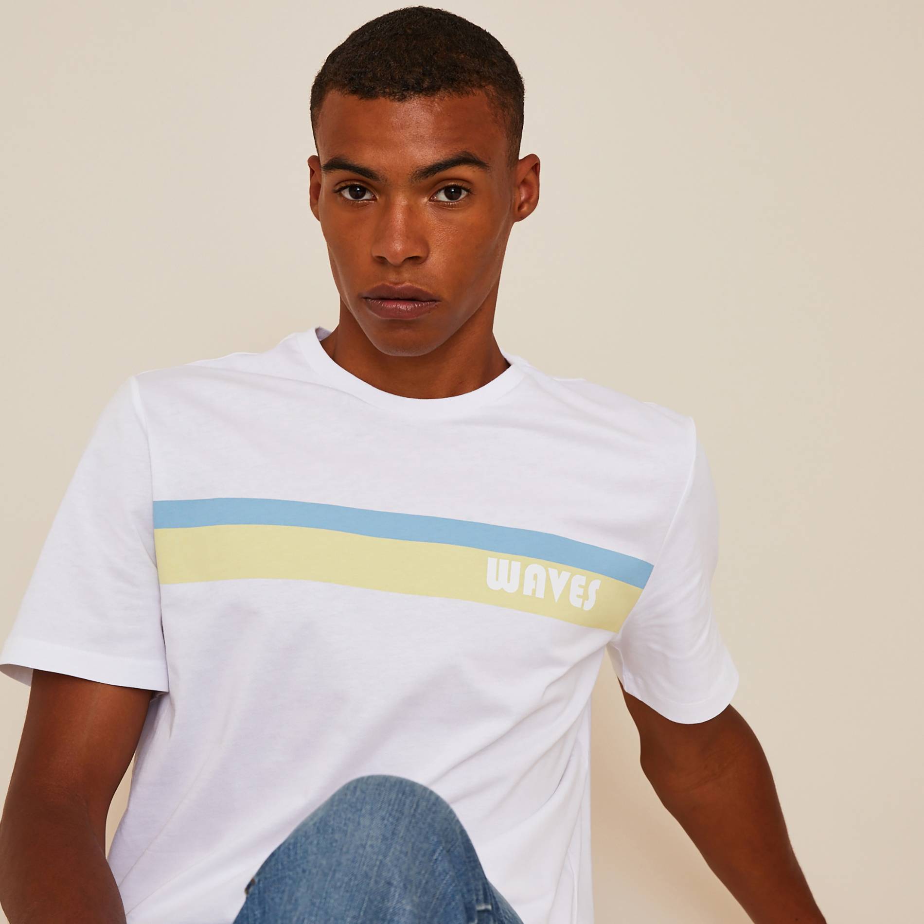 T-shirt en coton BIO imprimé, Blanc, large image number 0