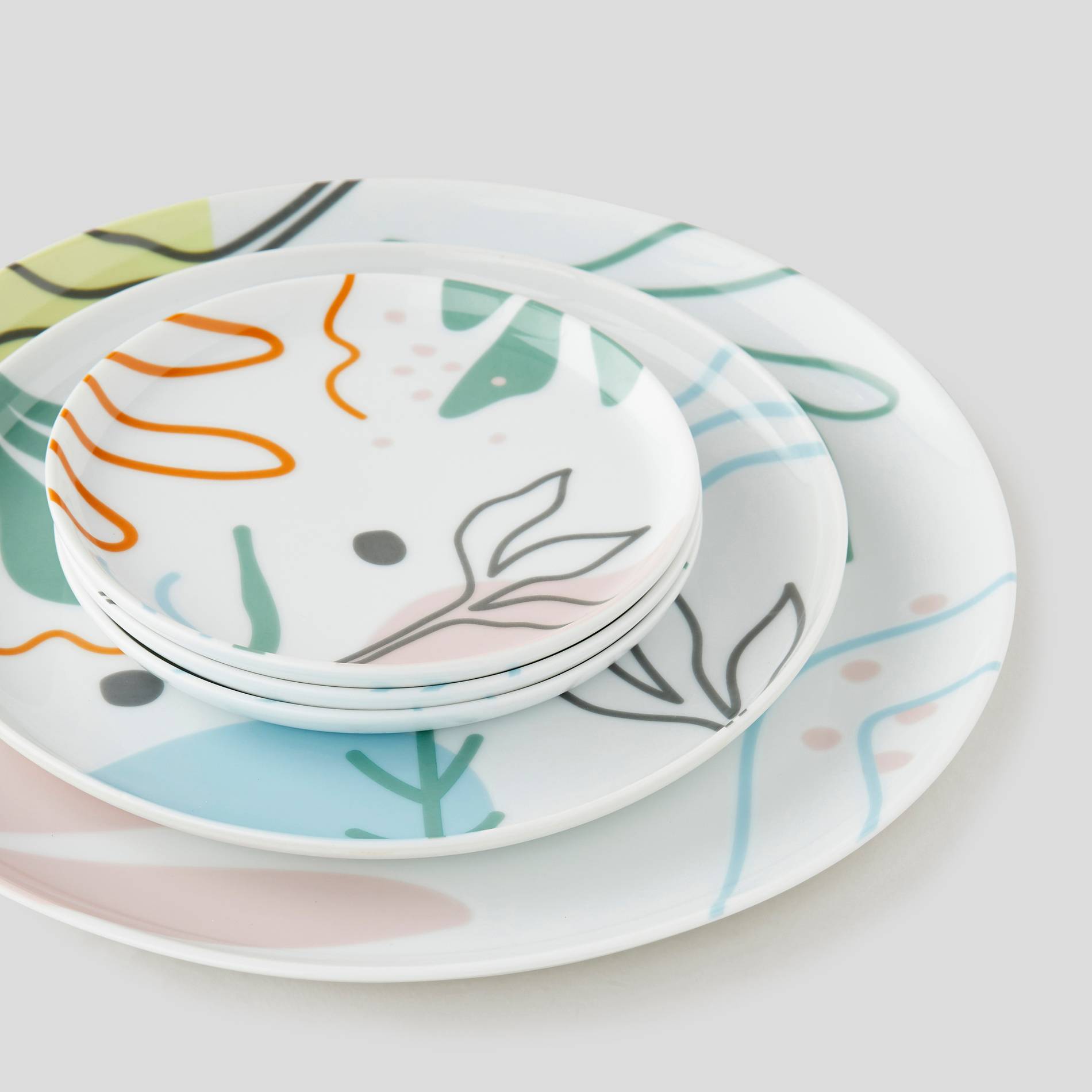 Assiette à pain, Graphisme, Ecru, large image number 1