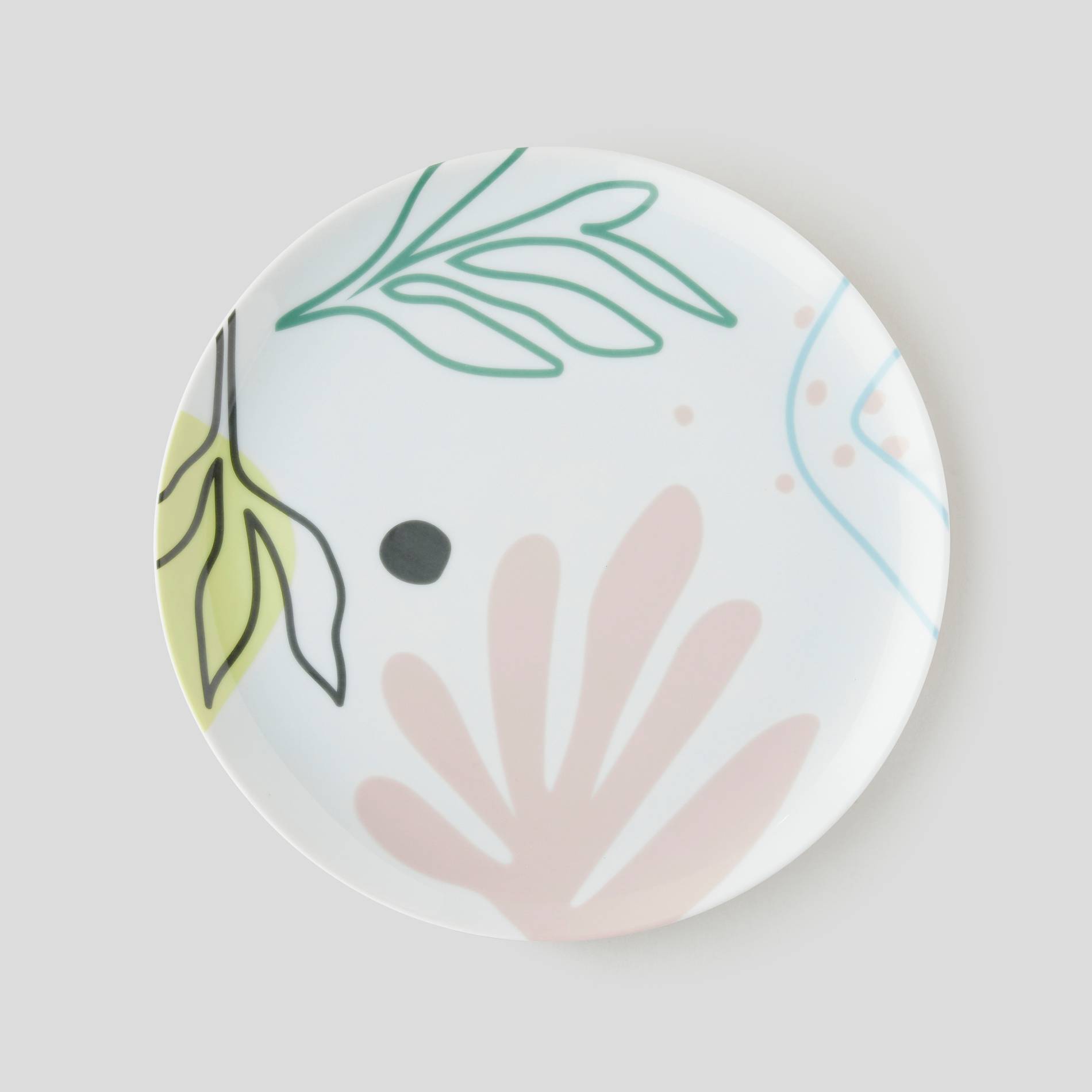 Assiette plate, Graphisme, Ecru, large image number 0