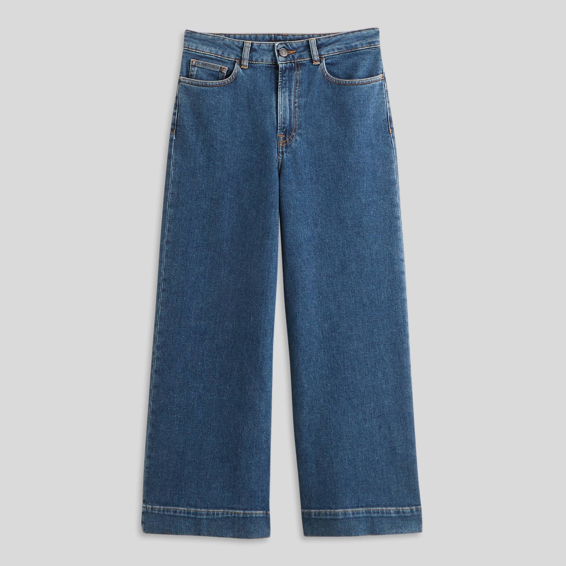 Jean brut jambes larges, Bleu marine, large image number 2.0