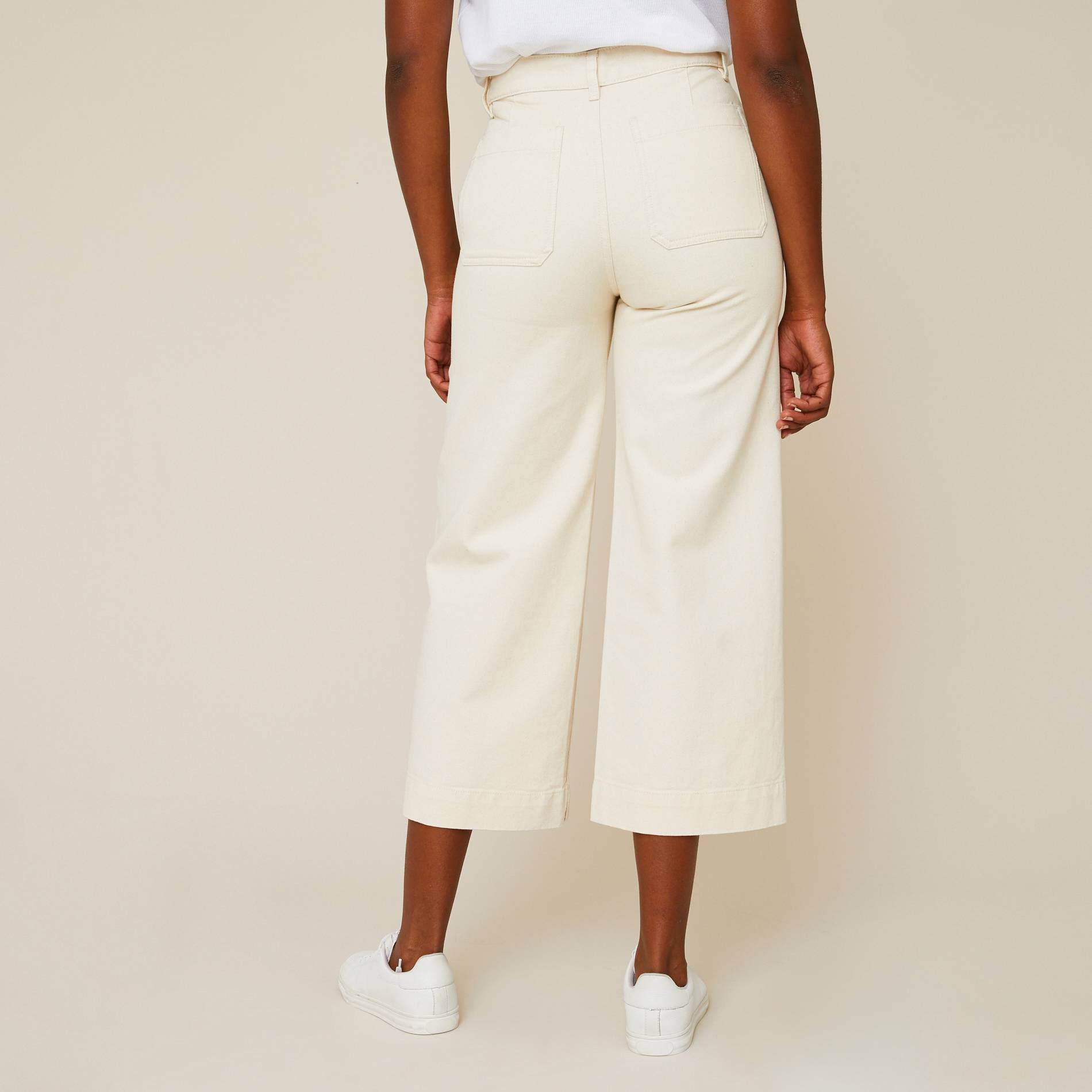 Jean jambes raccourcies, Ecru, large image number 1