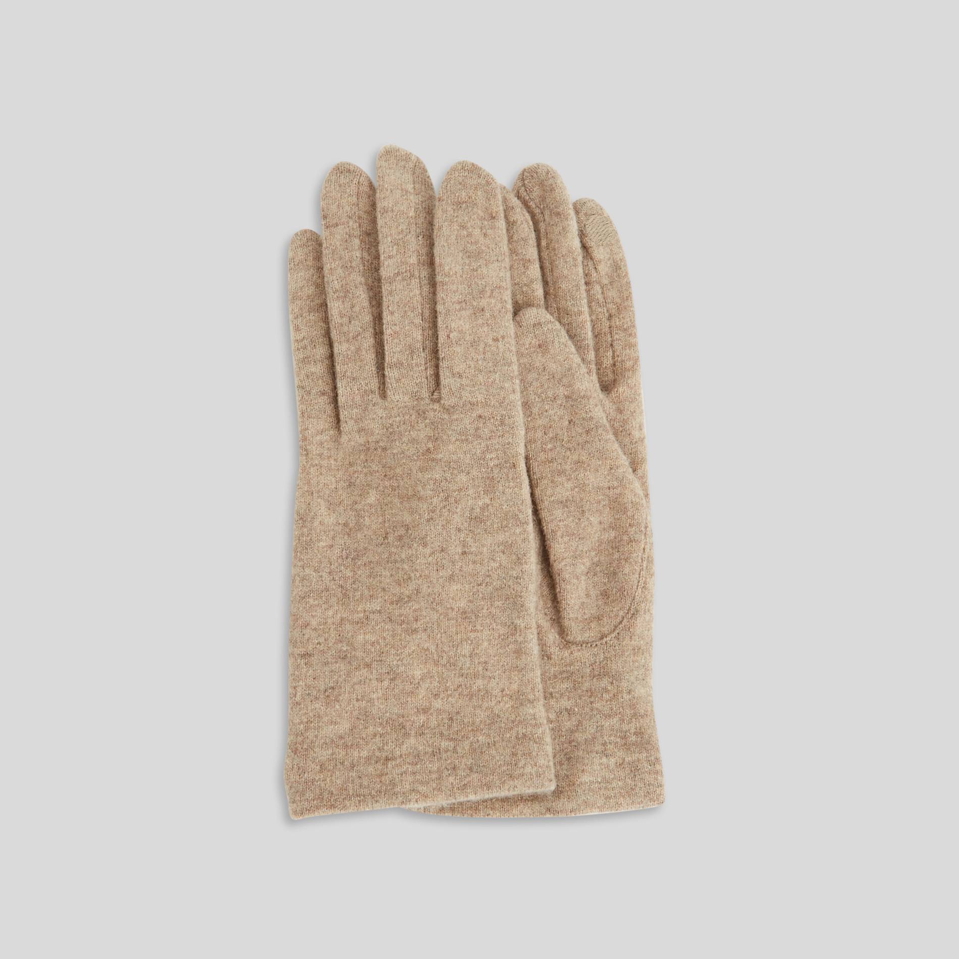 Gants en laine unis, Ecru, large image number 0