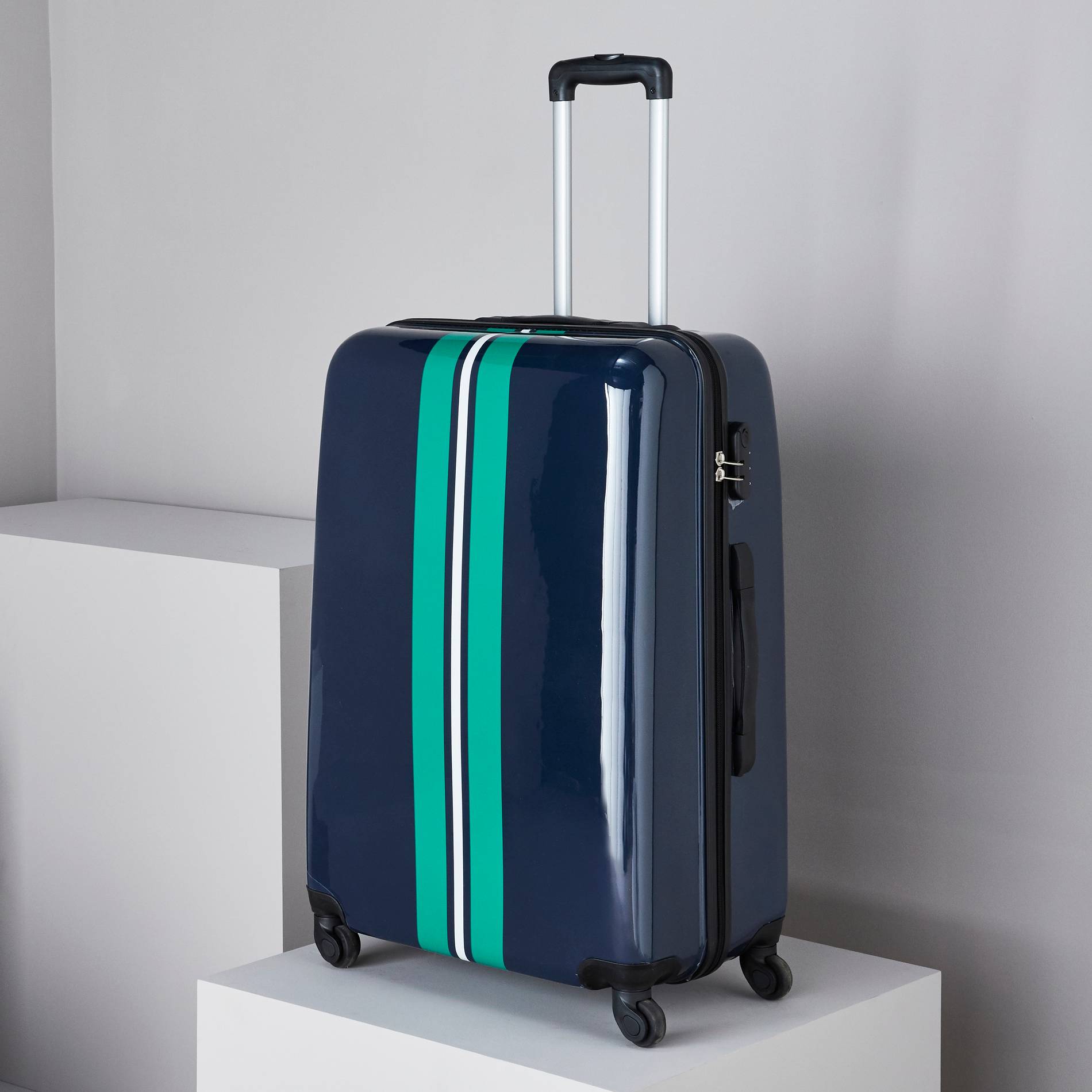 Valise rigide, 69cm, 4 roues, Bleu fonc&eacute;, large image number 0.0