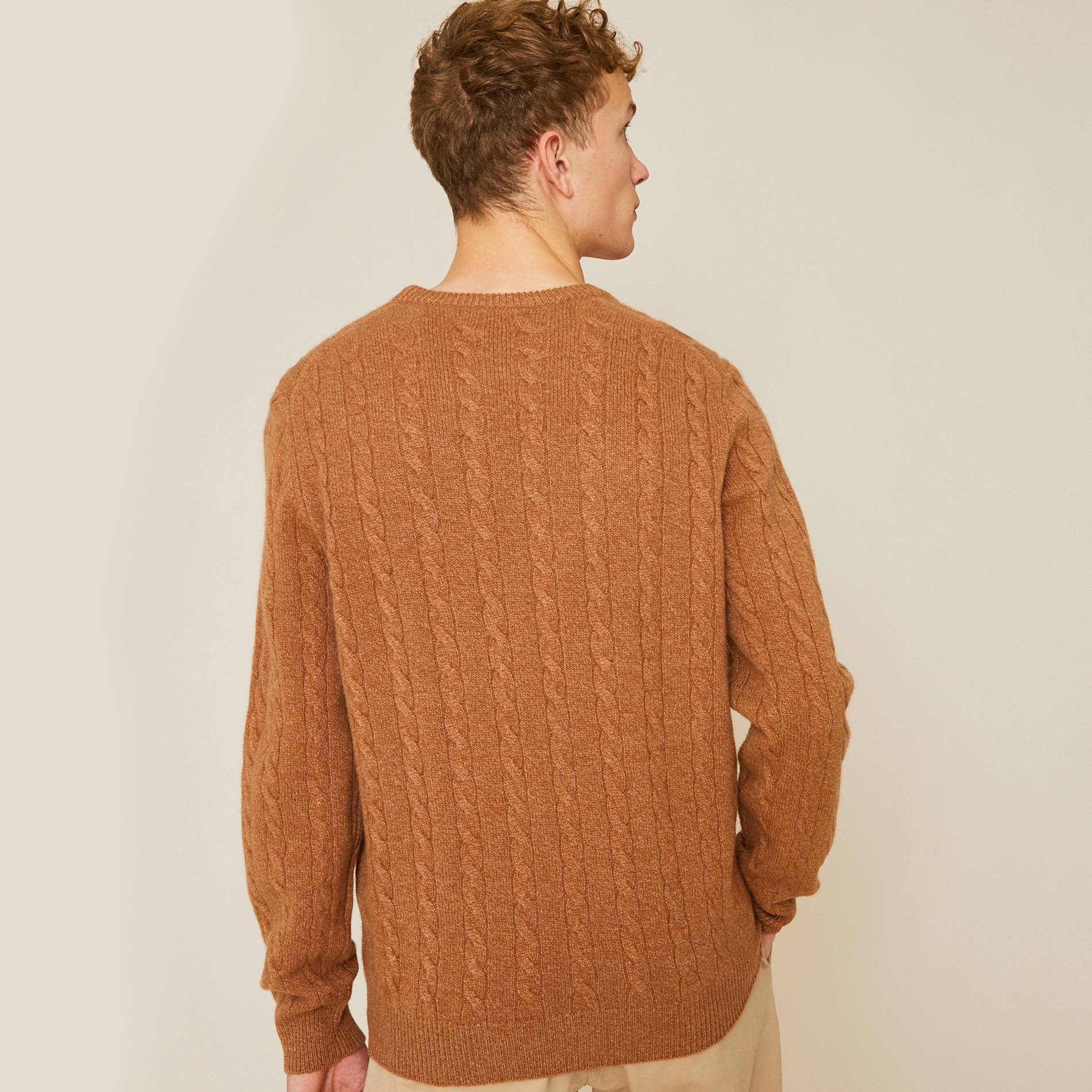 Pull en laine et cachemire, Caramel, large image number 1