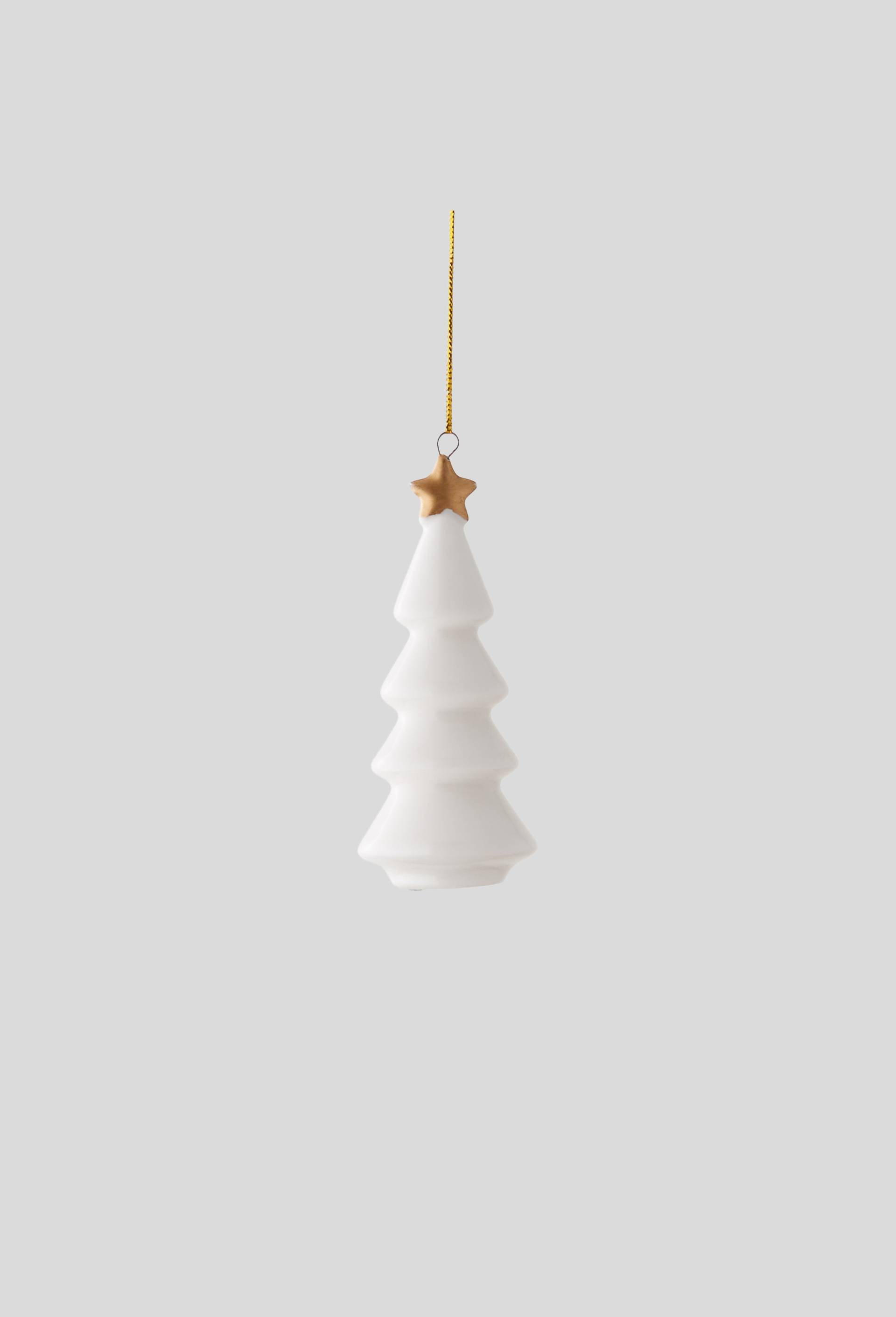 Ornement sapin et étoile, Blanc, large image number 0