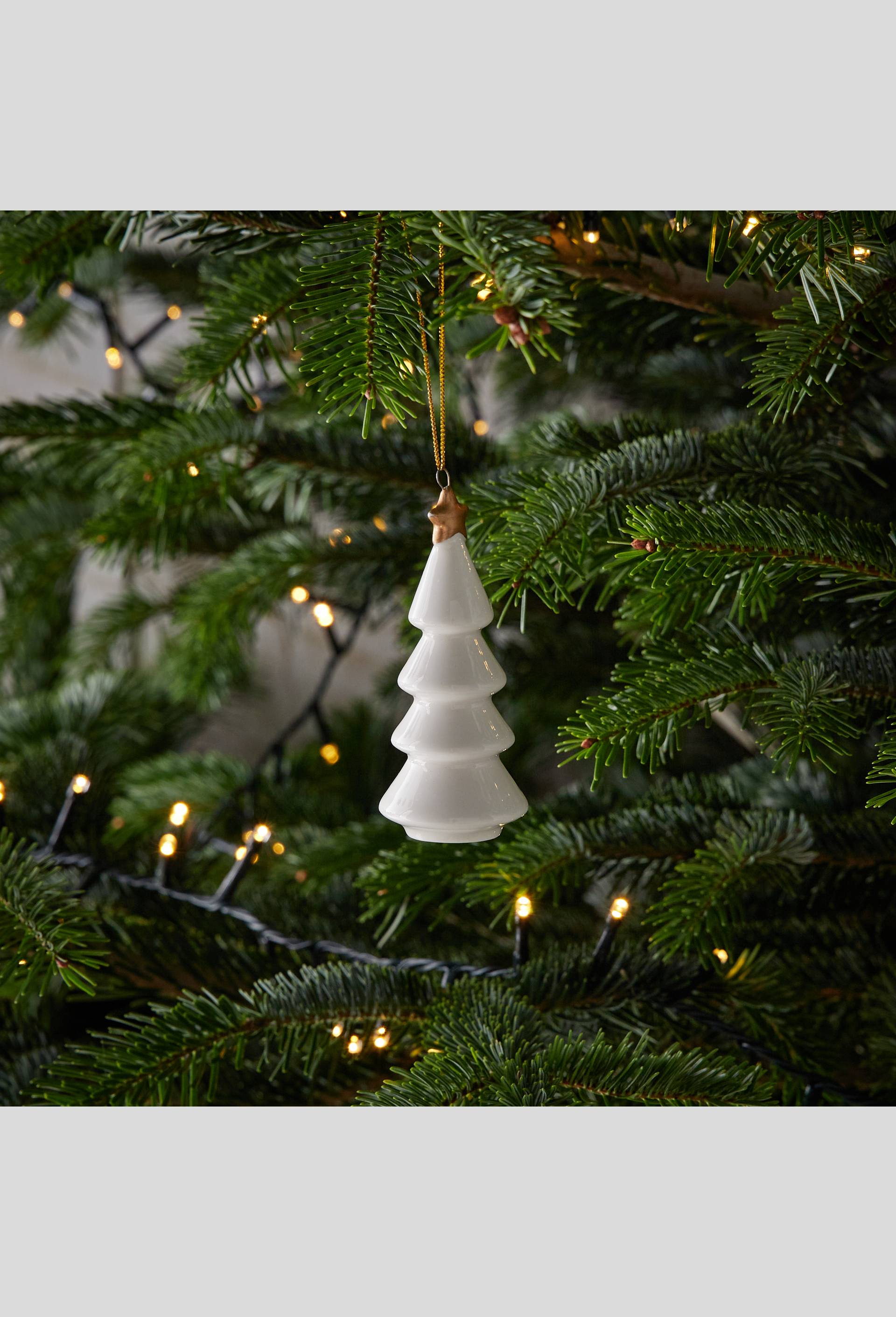 Ornement sapin et étoile, Blanc, large image number 1
