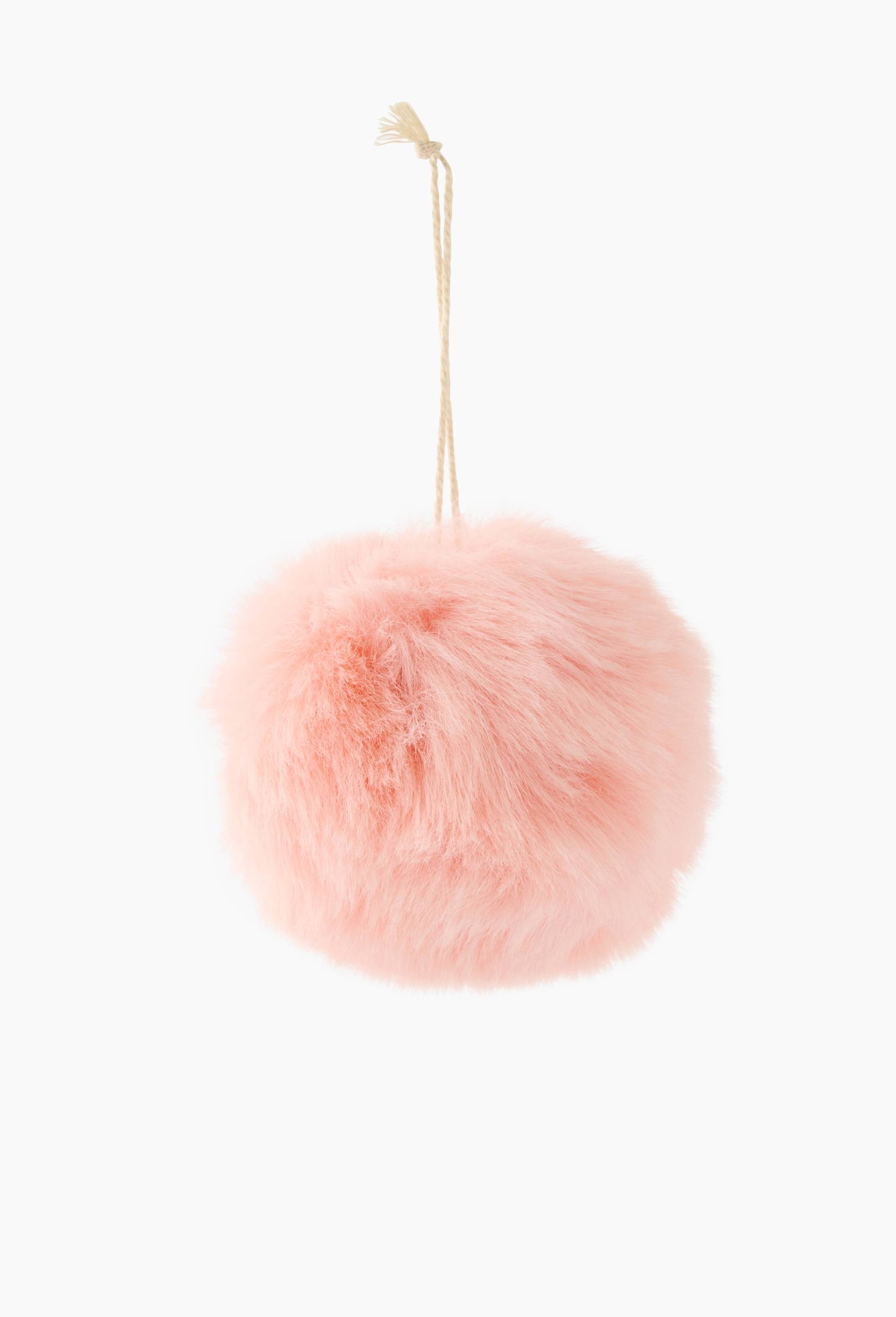 Boule fausse fourrure, 8cm, Rose clair, large image number 0.0