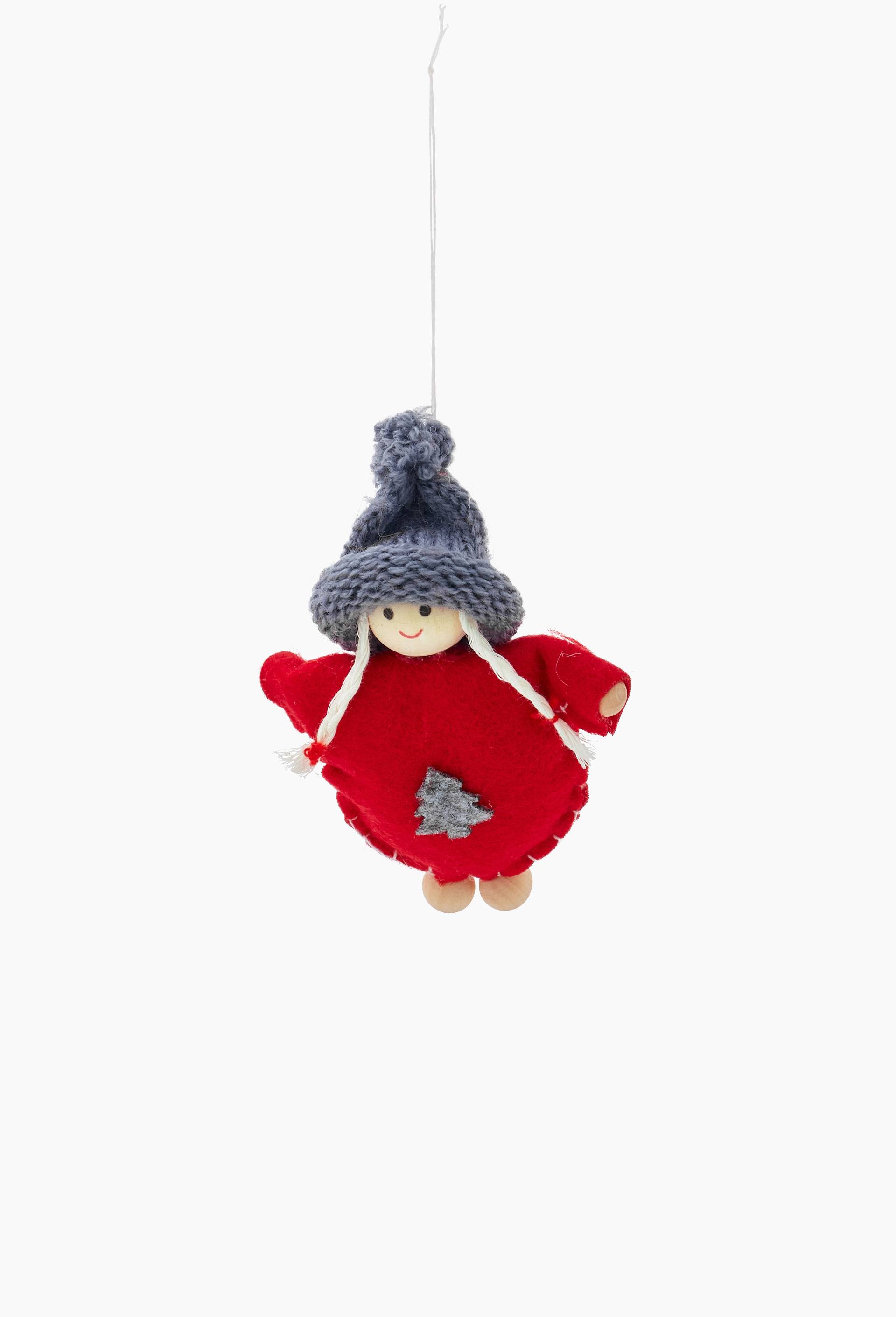 Ornement mini personnage, 10cm, Rouge, large image number 0.0