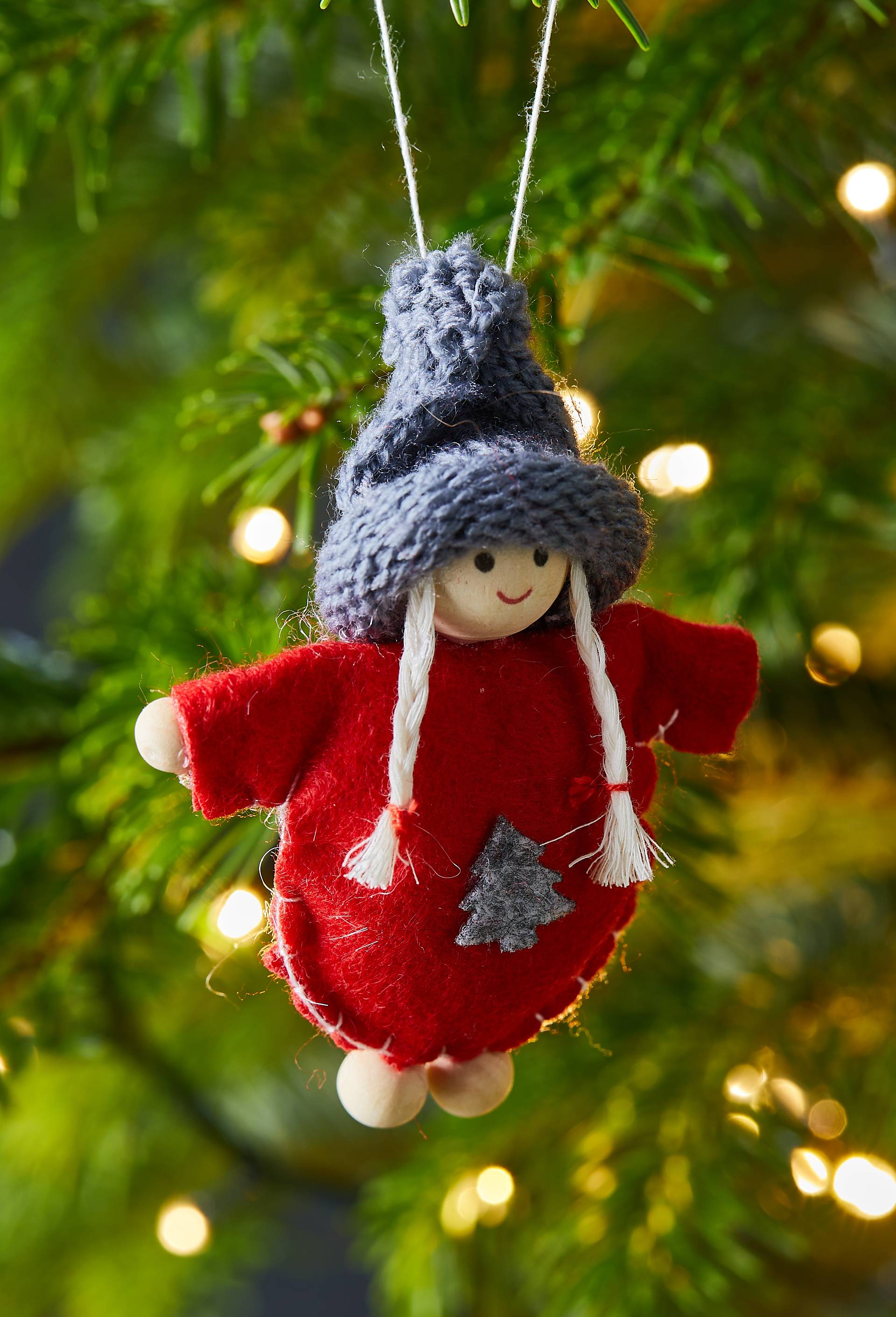 Ornement mini personnage, 10cm, Rouge, large image number 1