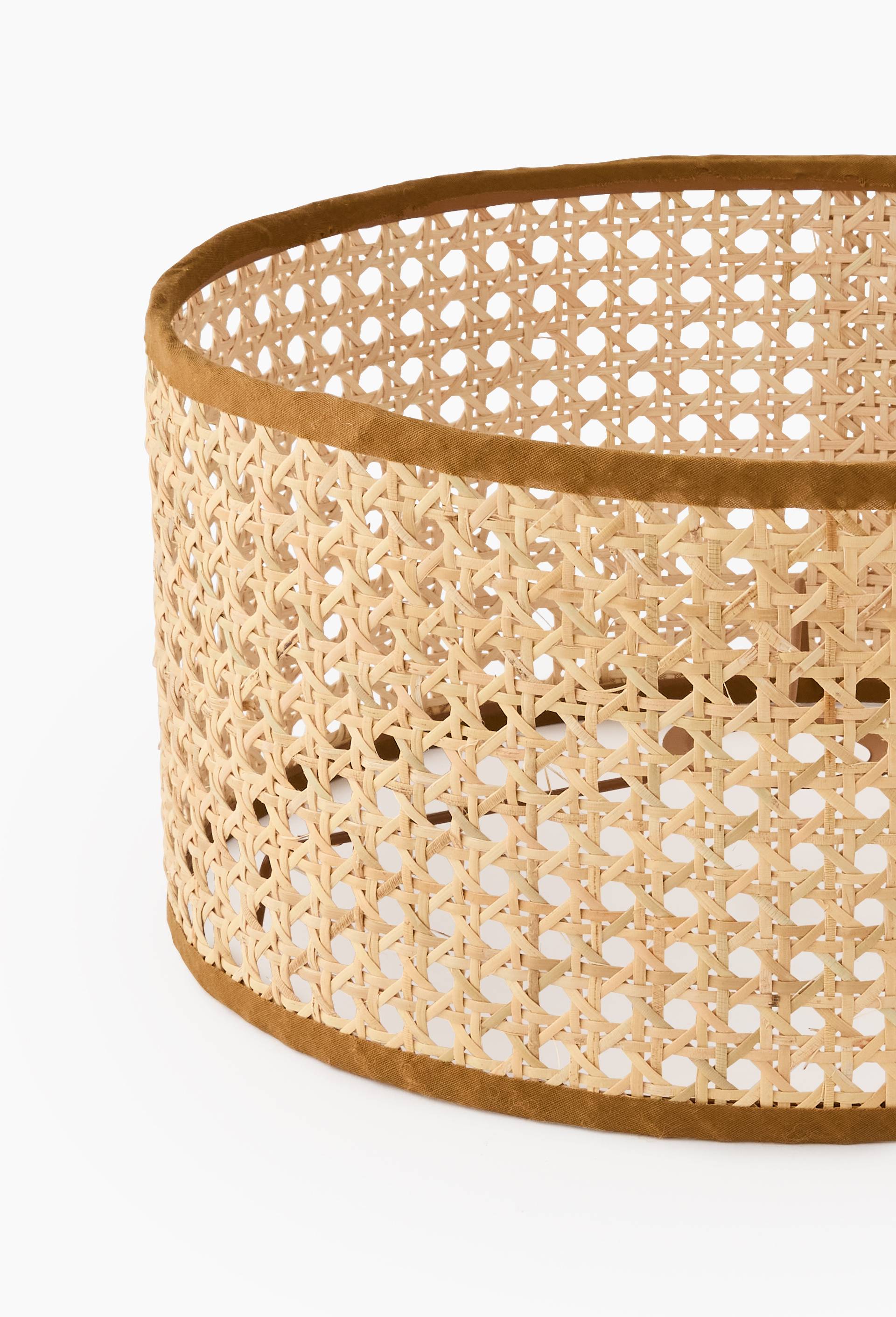 Abat-jour en cannage, D30cmxH15cm, Beige clair, large image number 1
