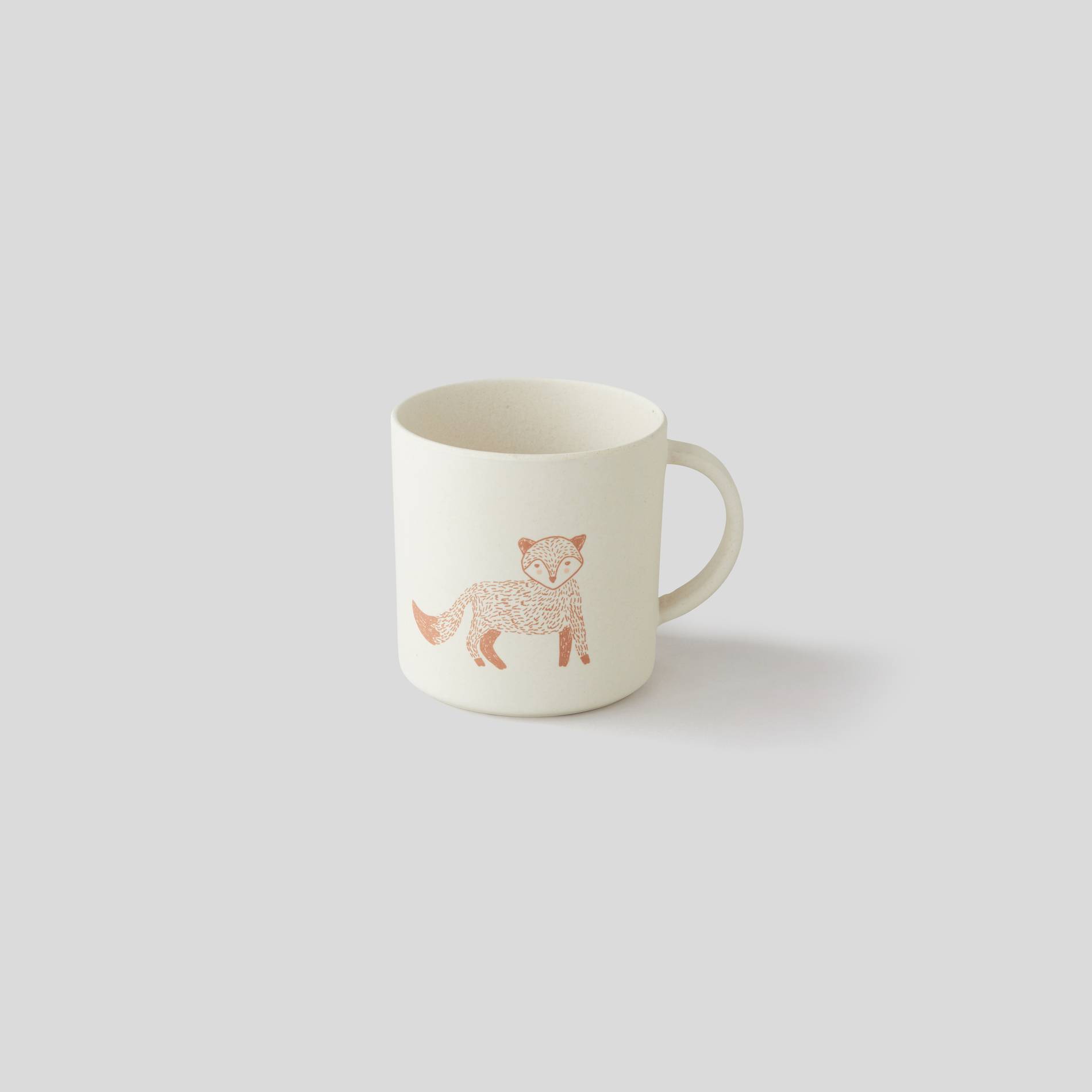Mug en bambou, Renard, Ecru, large image number 0.0