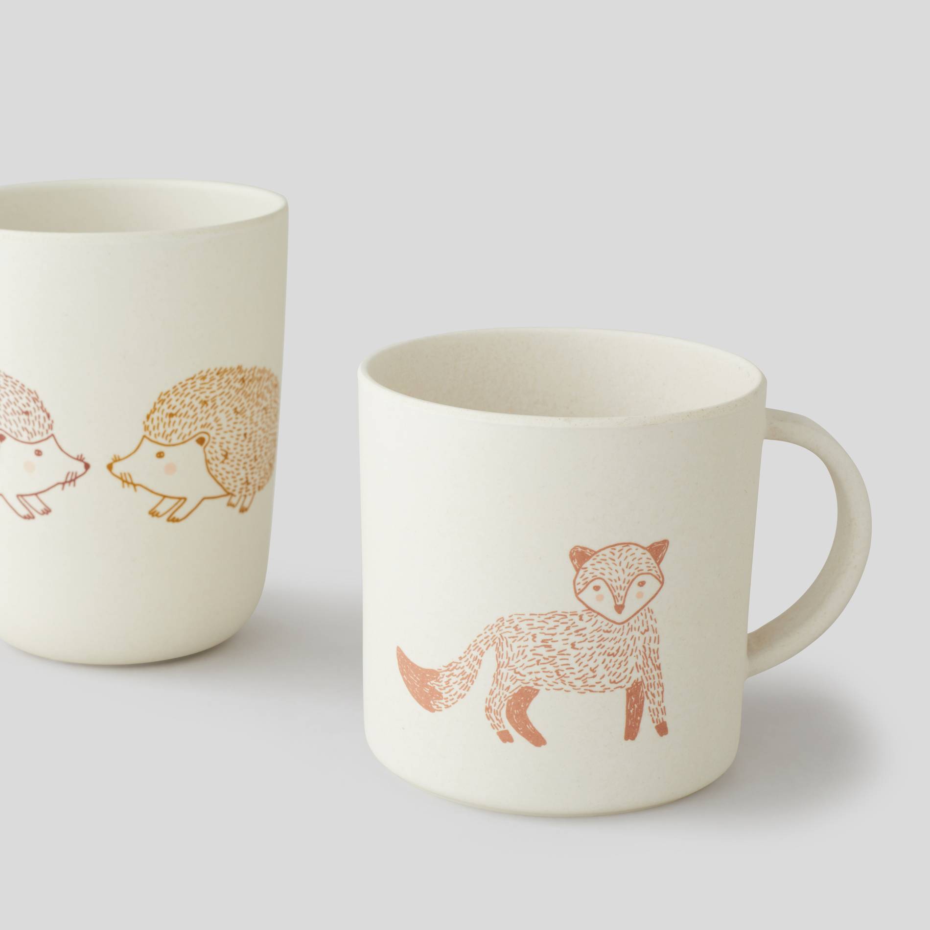 Mug en bambou, Renard, Ecru, large image number 1.0