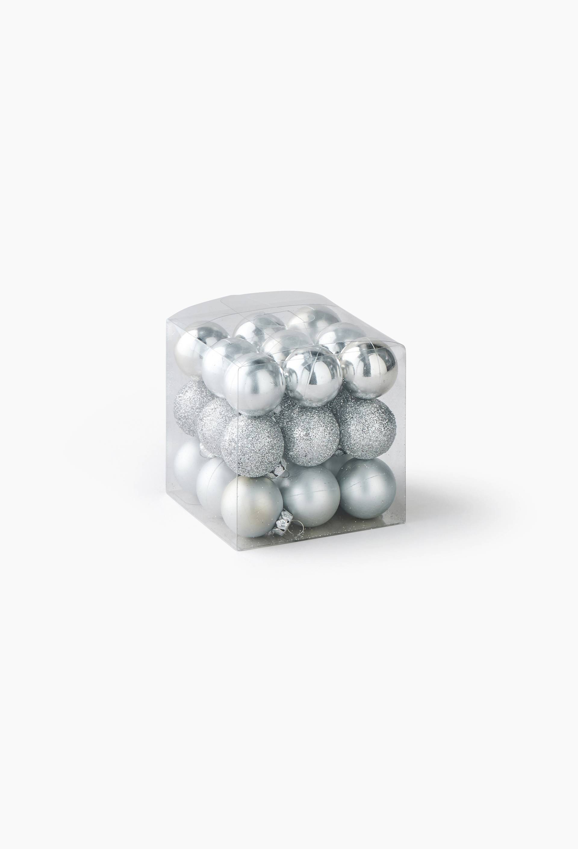 Boite de 27 boules en plastique, Argent, large image number 0.0