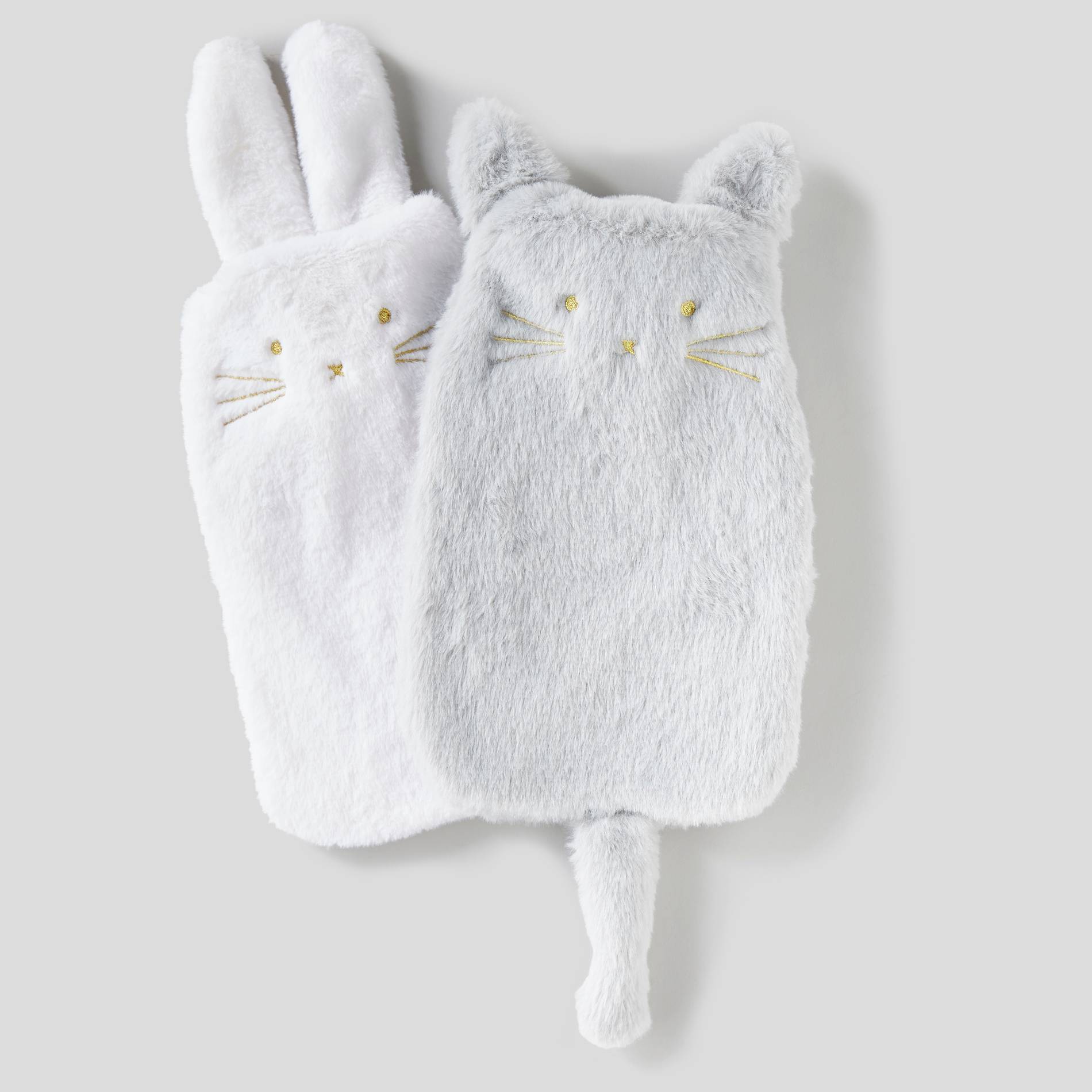 Bouillotte lapin, H26x L15 cm, en polyester, Camel, large image number 1