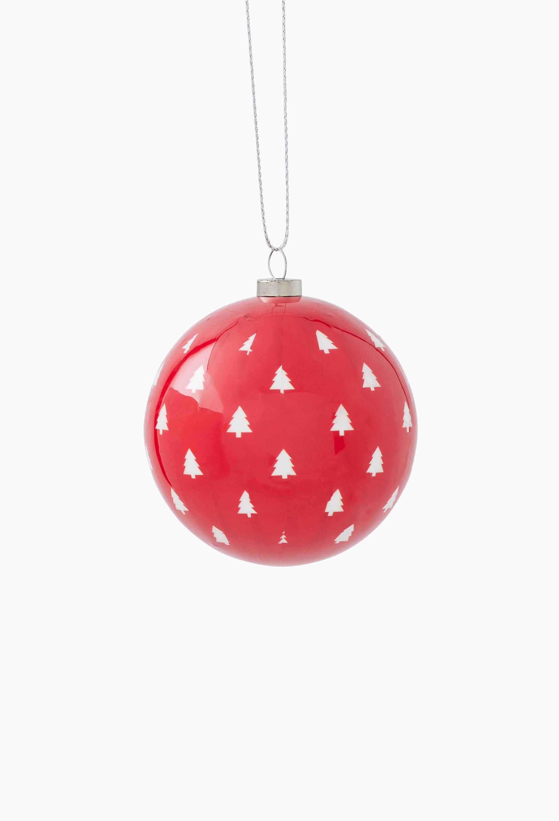 Boule d&eacute;cors de No&euml;l, 7cm, en papier, Blanc, large image number 0.0