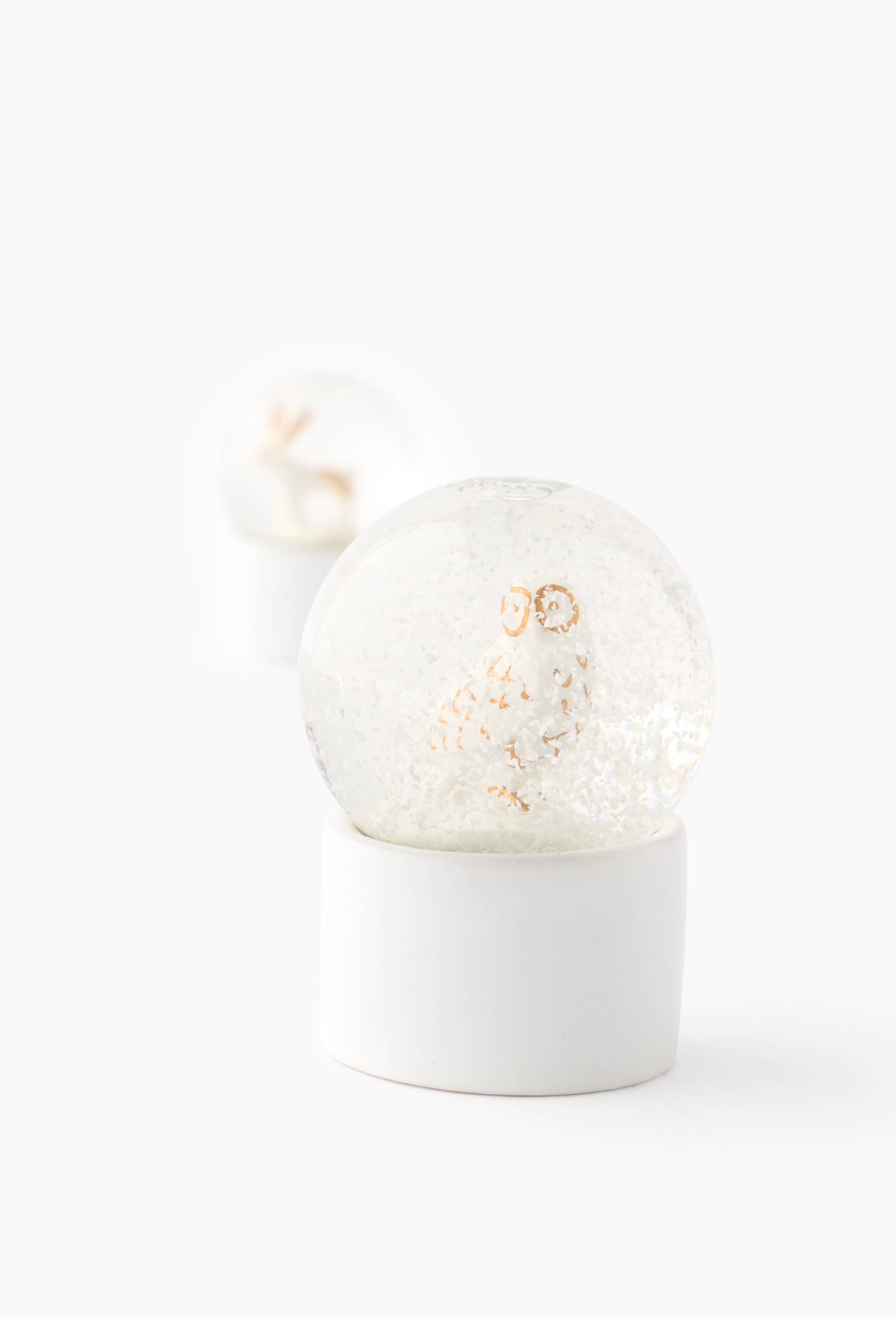 Set de 3 petites boules &agrave; neige, D3,5 x H15 cm, en verre, Transparent, large image number 1