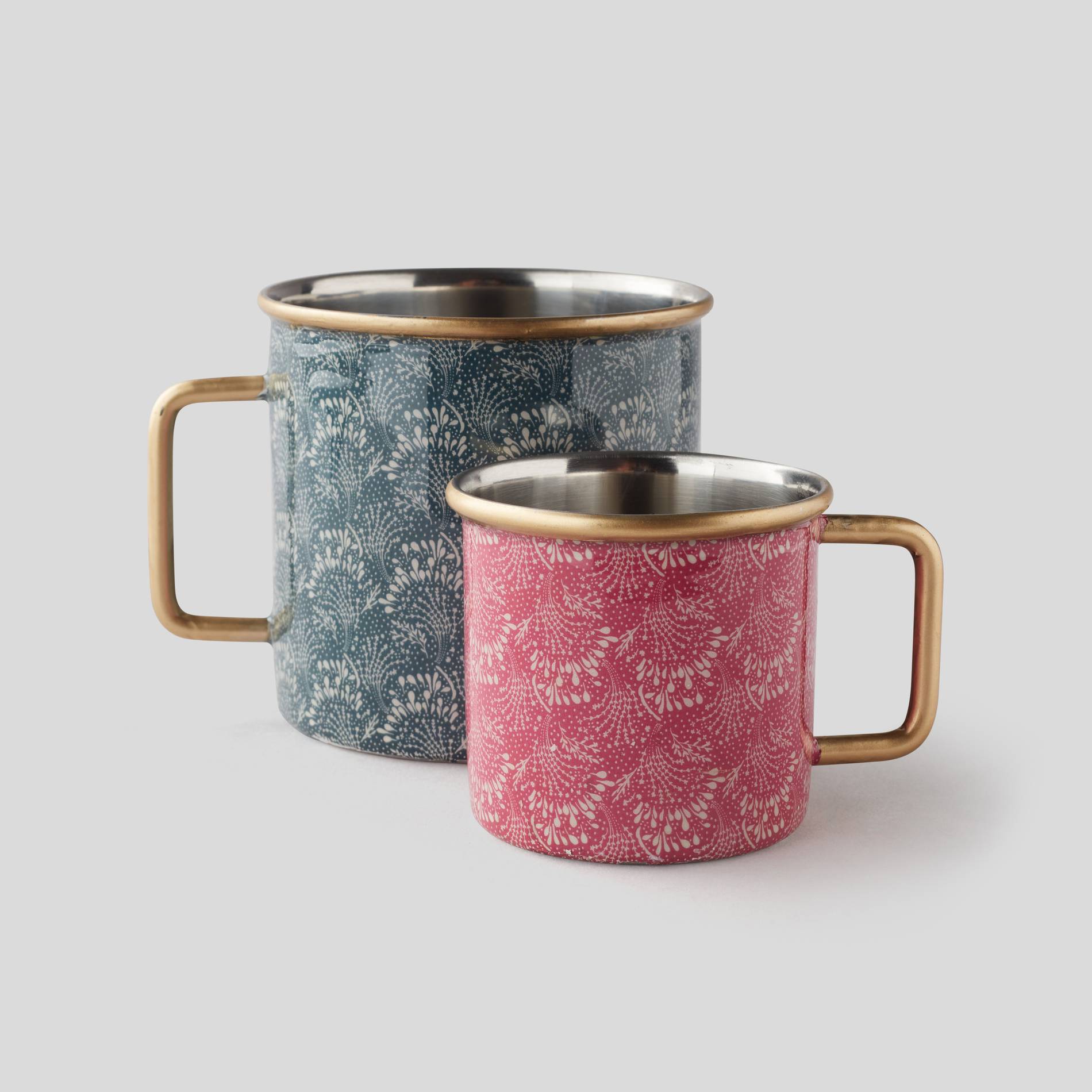 Tasse en métal, grand modèle, Bleu canard, large image number 1