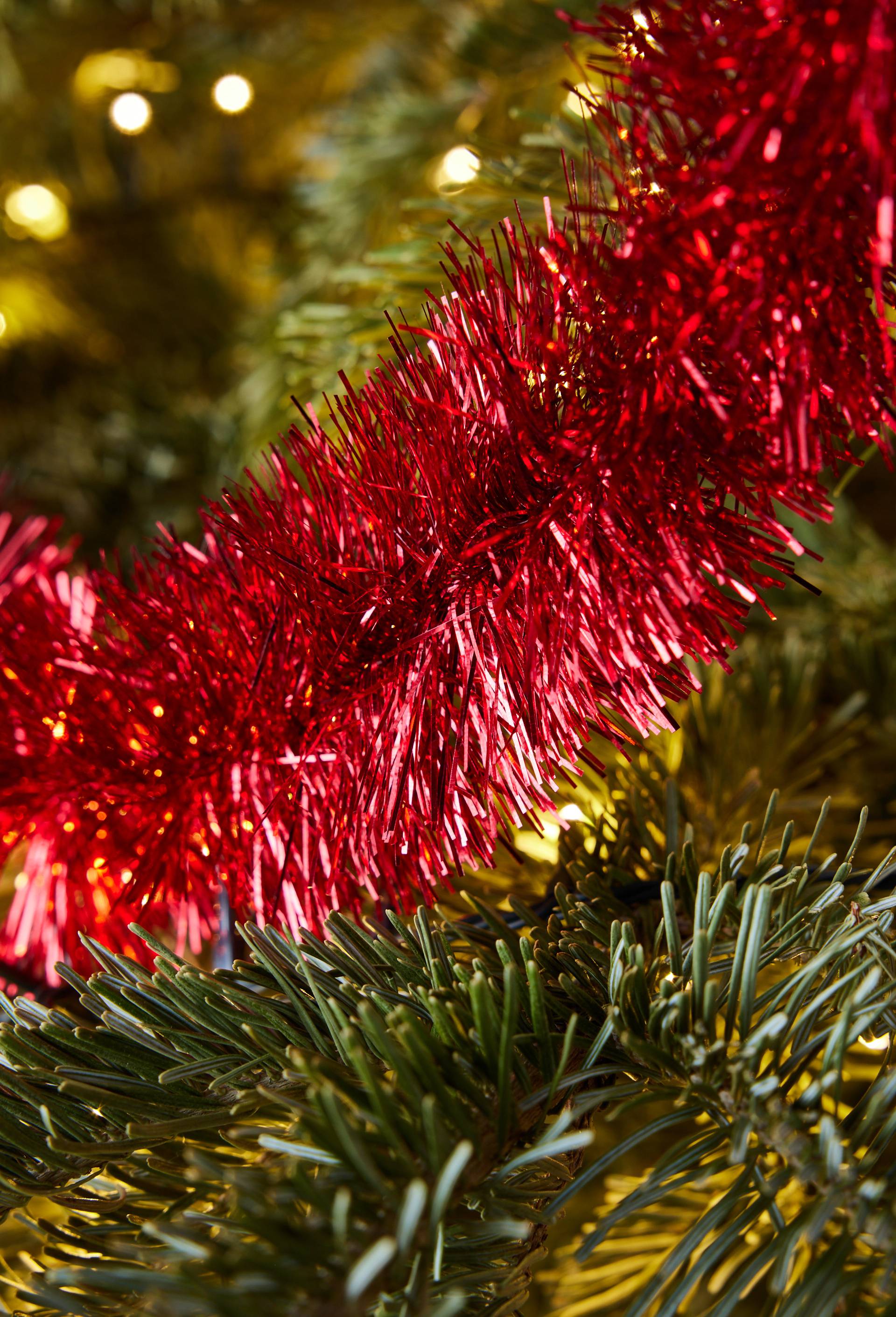Guirlande de No&euml;l, 2M, Rouge, large image number 1