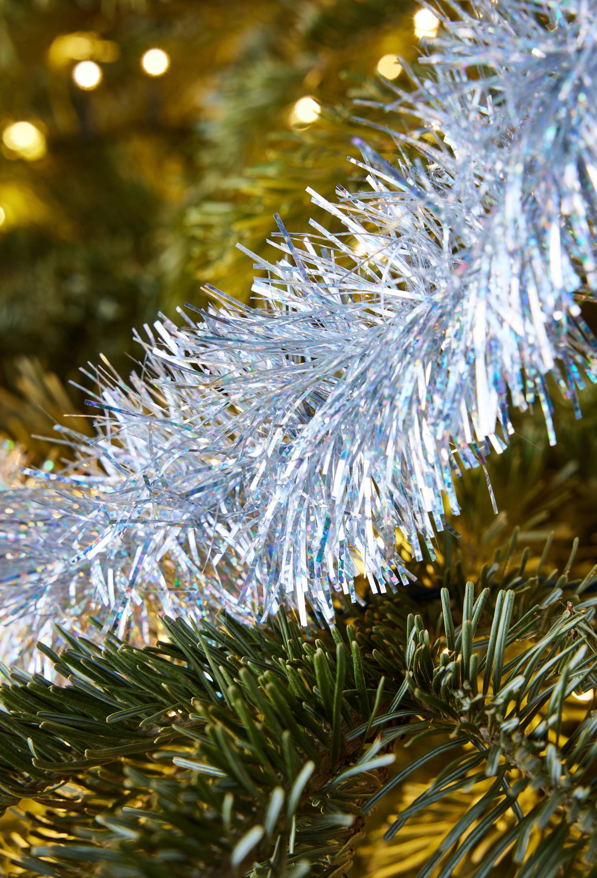 Guirlande de No&euml;l, 2M, Argent, large image number 1