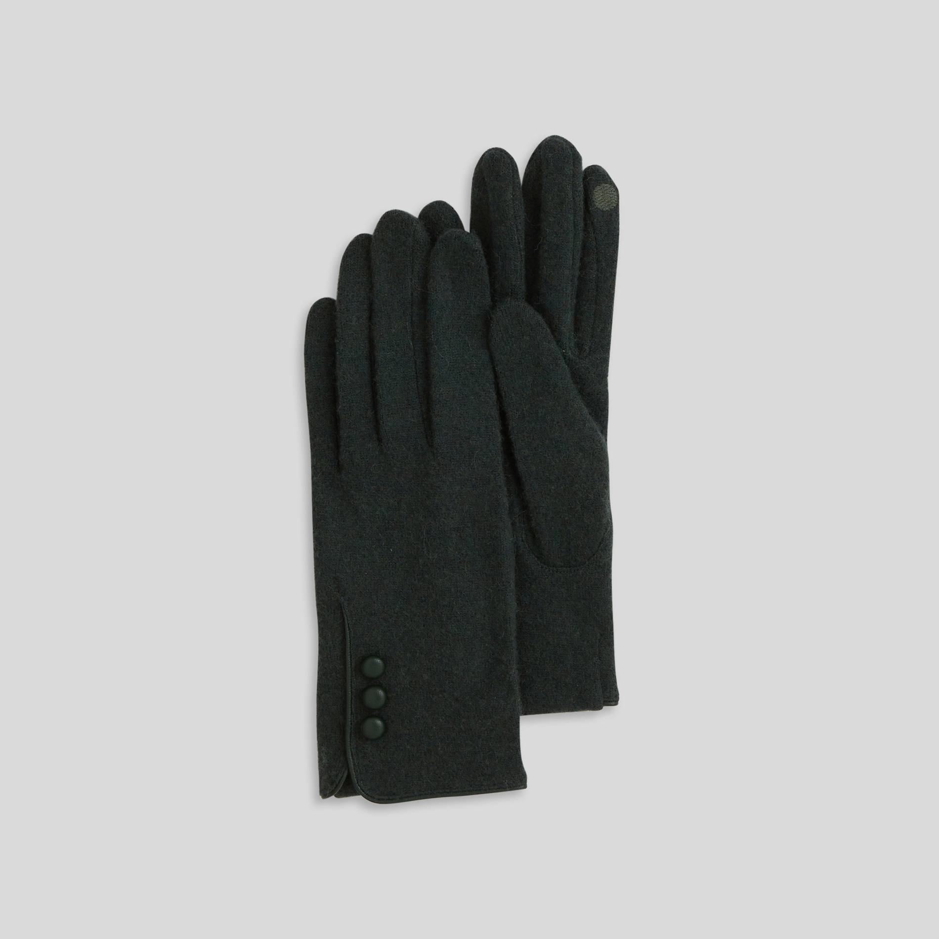 Gants doublé en laine, Vert foncé, large image number 0