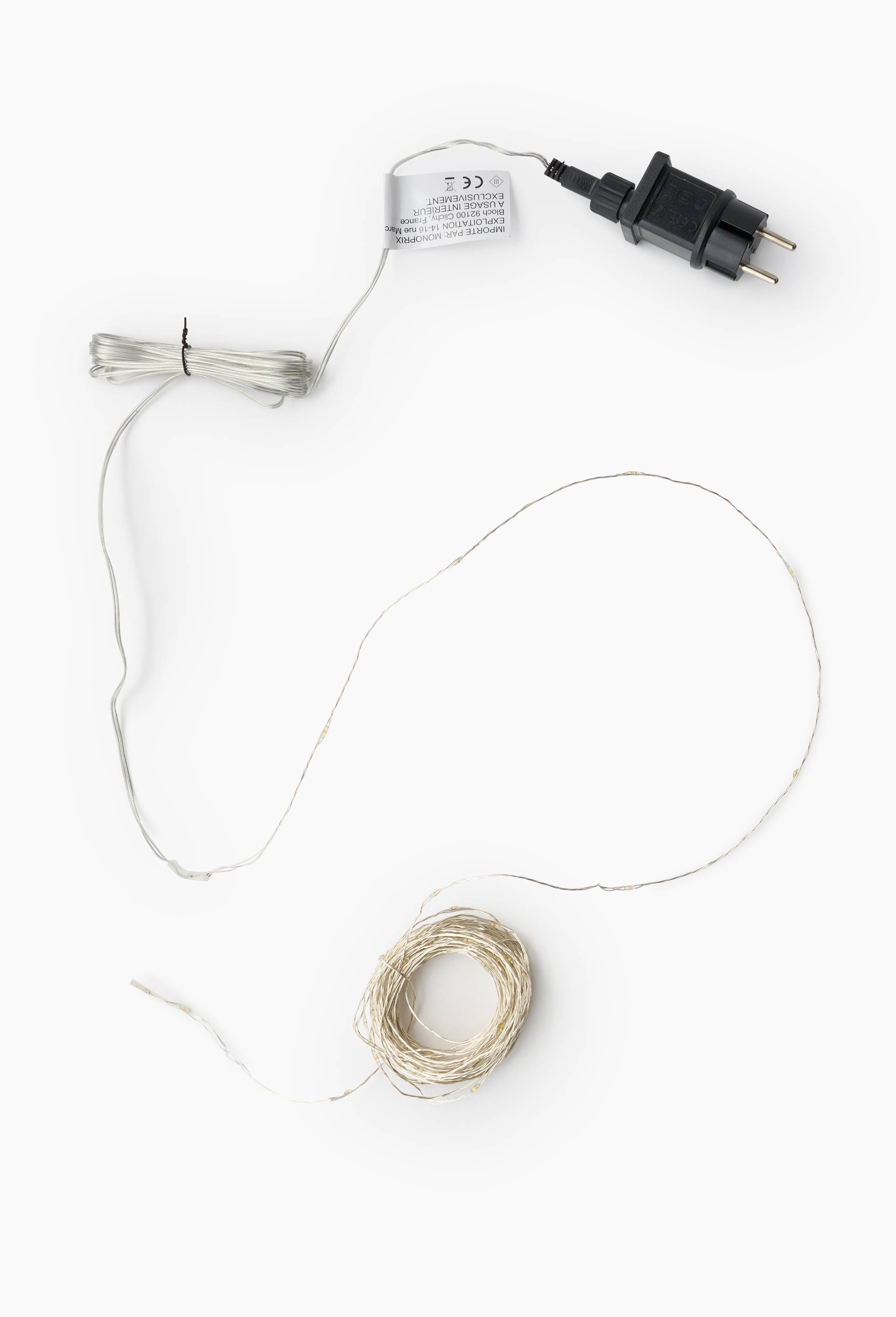 Guirlande micro LED, 12m, Blanc, large image number 1