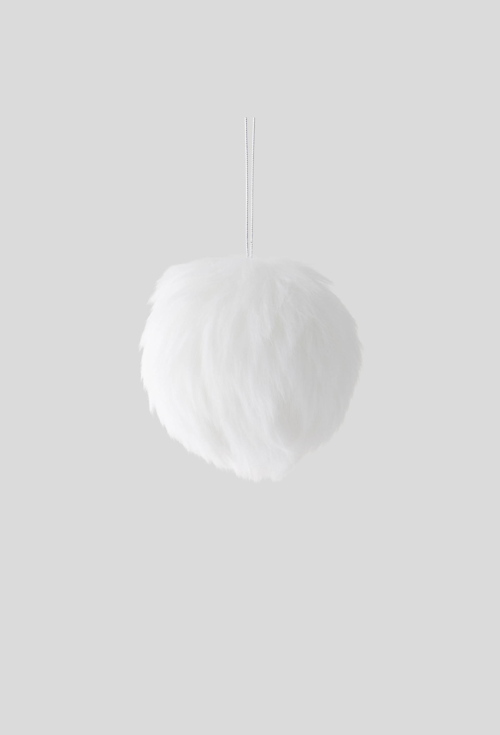 Boule en fourrure poil long, Blanc, large image number 0.0