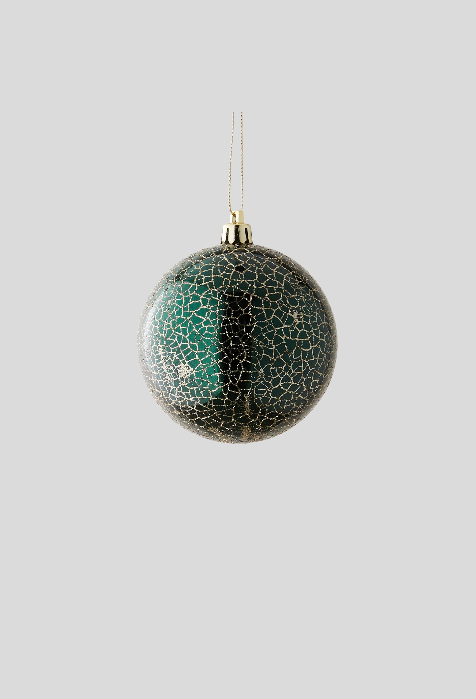 Boule de Noël, effet craquelé, Bleu, large image number 0