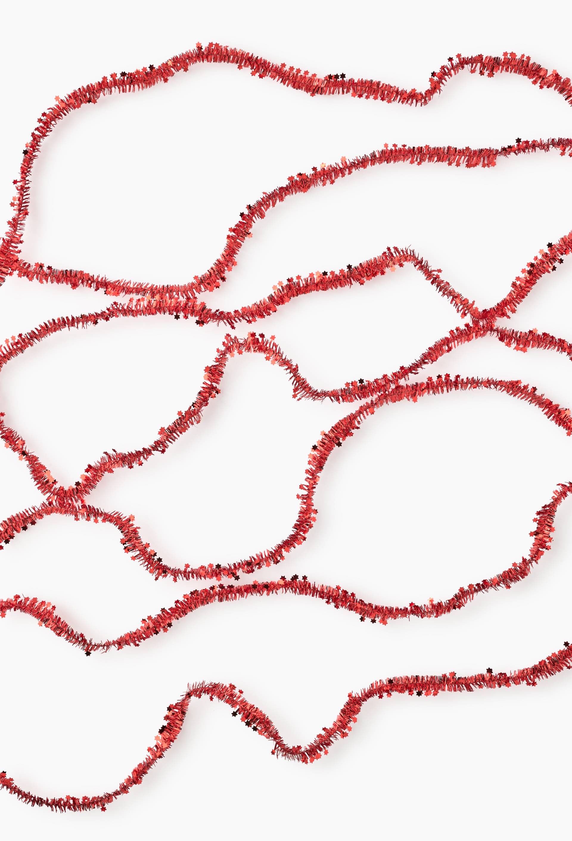 Guirlande chenille, 7cm, Rouge, swatch image