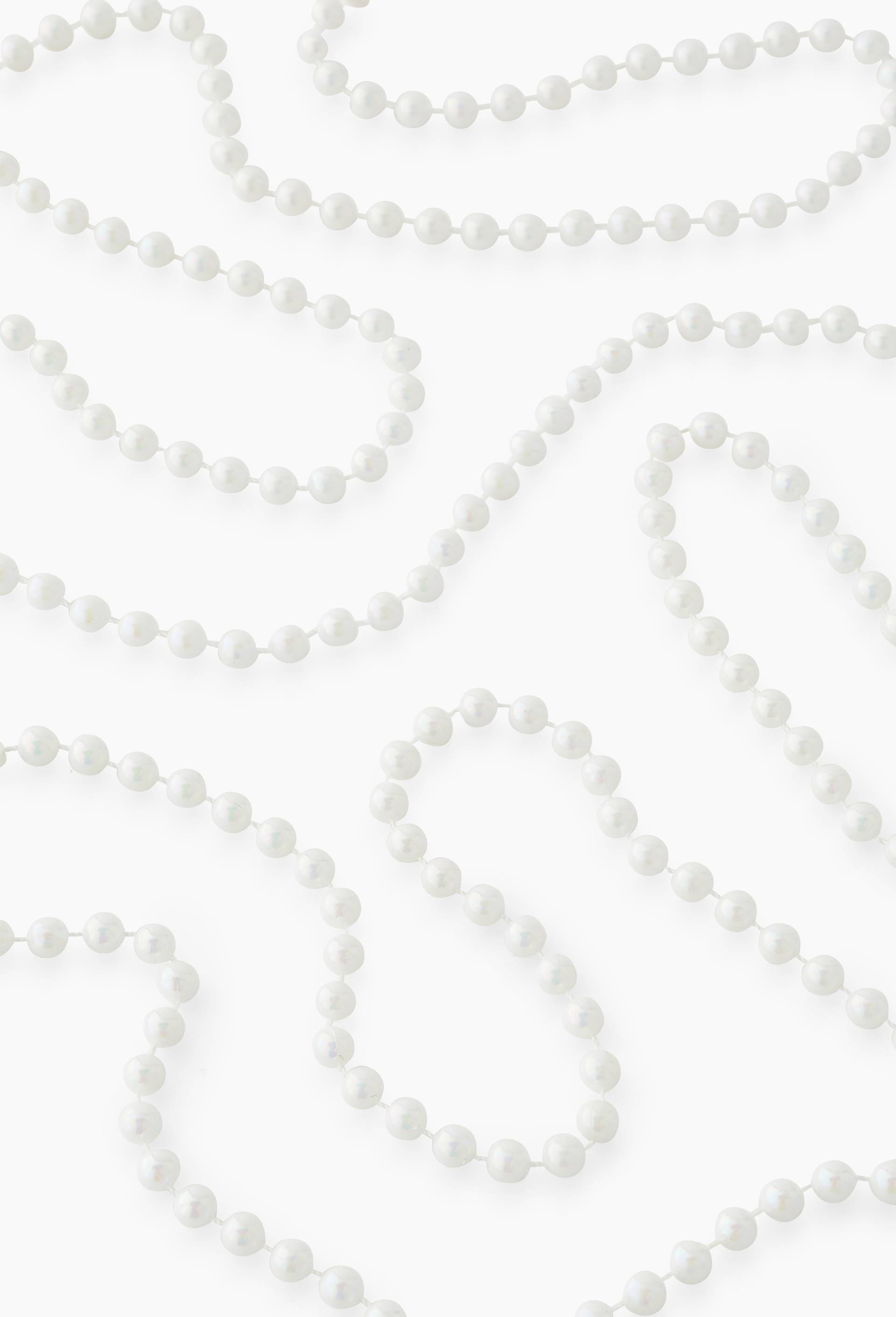 Guirlande perles, 2.7M, Blanc, large image number 0.0