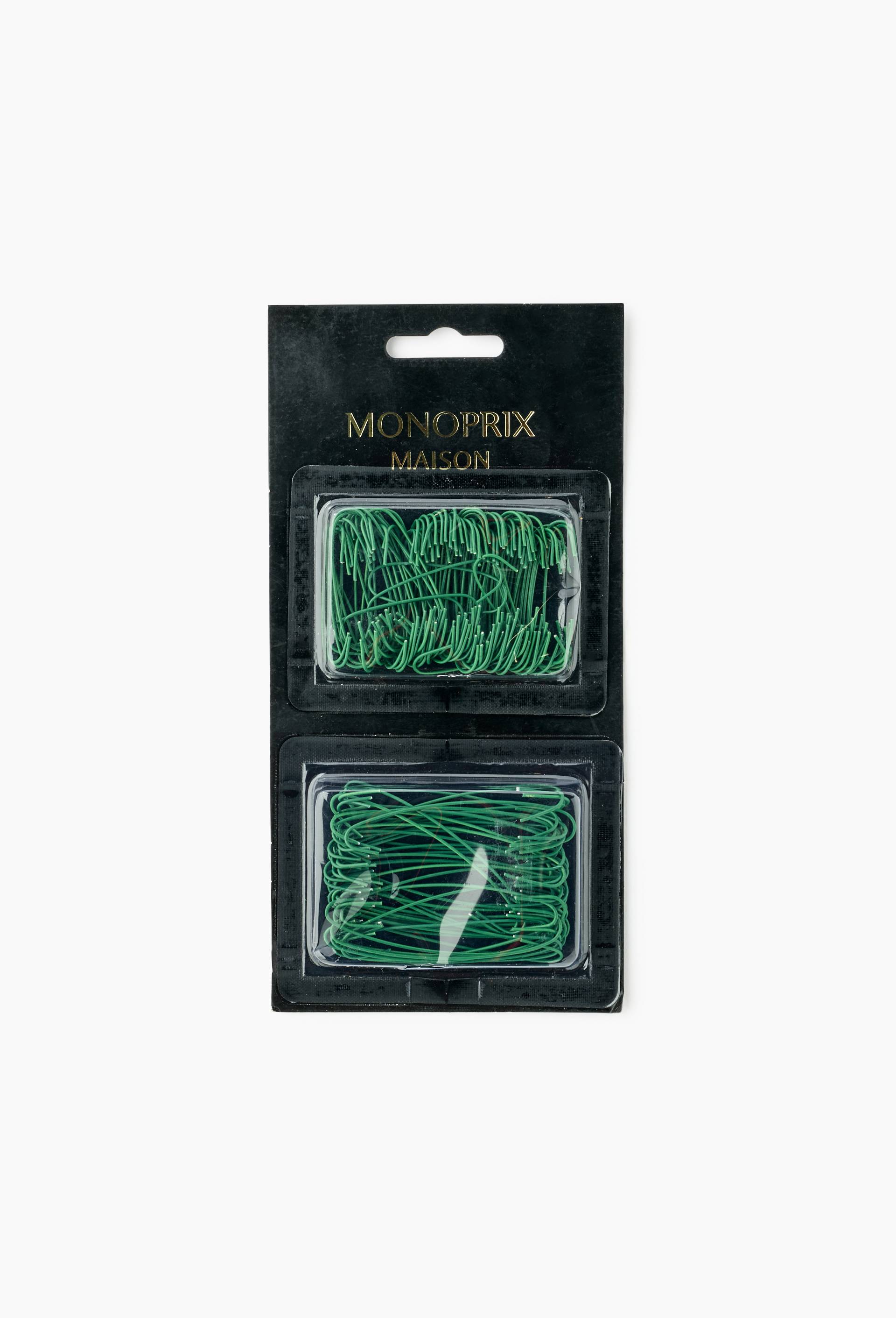 150 crochets attaches boules, en m&eacute;tal, Vert fonc&eacute;, large image number 0