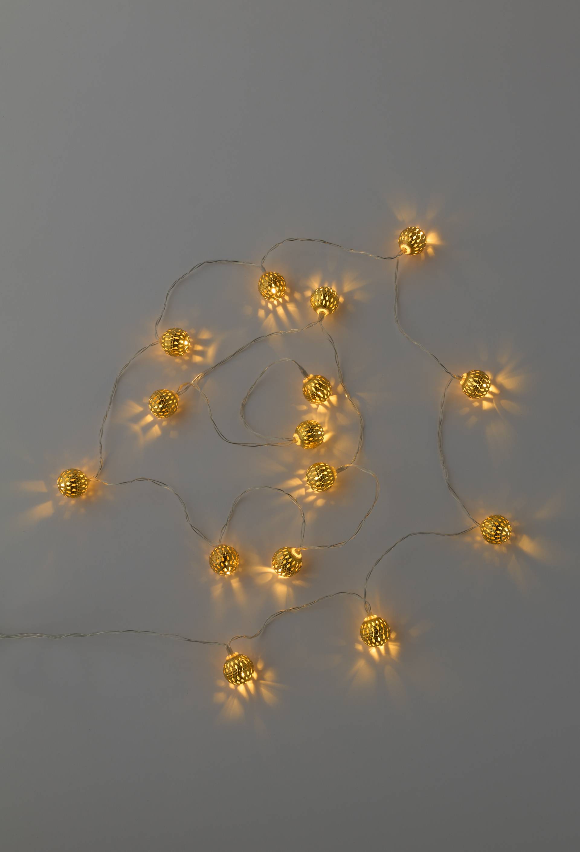 Guirlande LED, 2,1M, en m&eacute;tal, Or, large image number 1