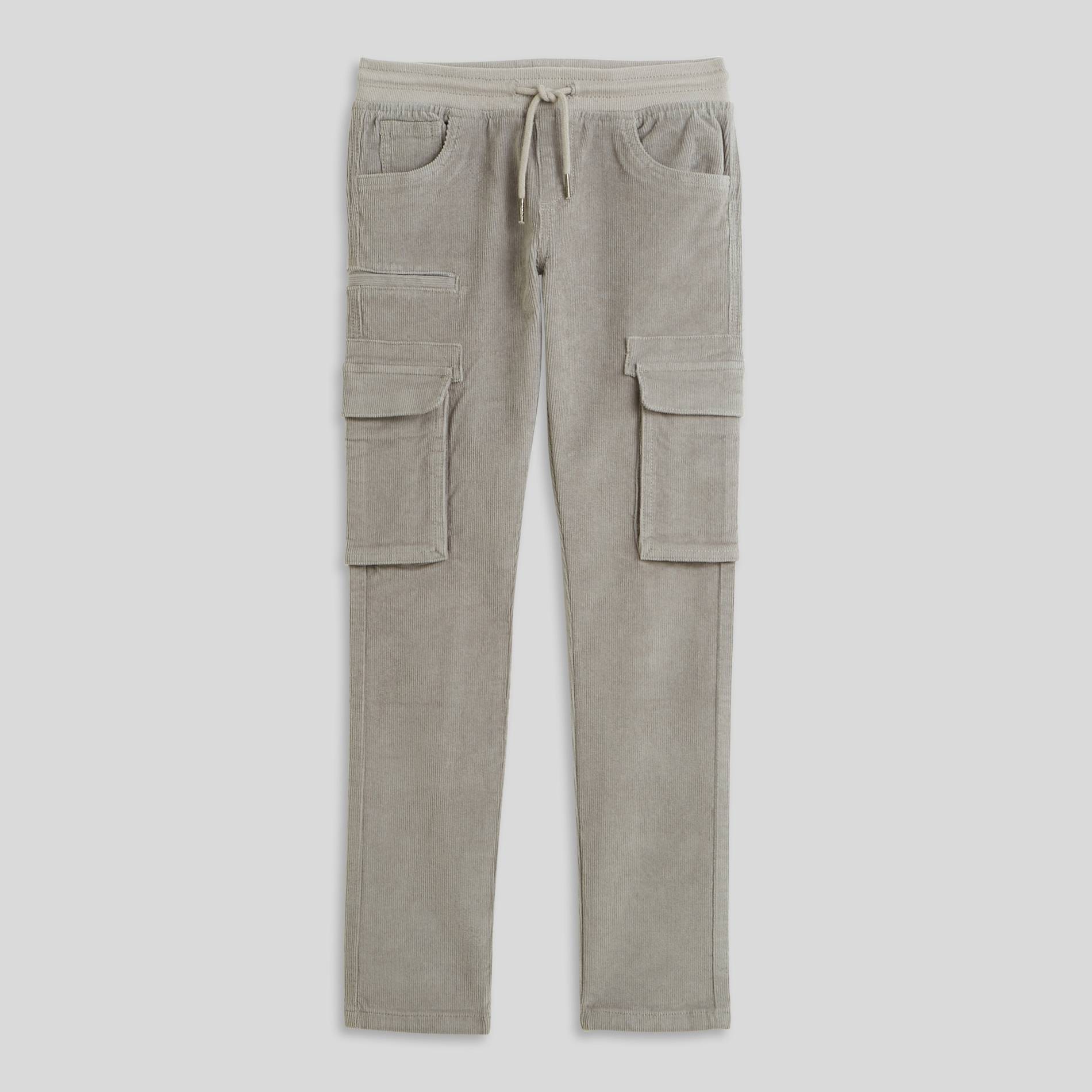 Pantalon élastique en velours, Gris foncé, large image number 1.0