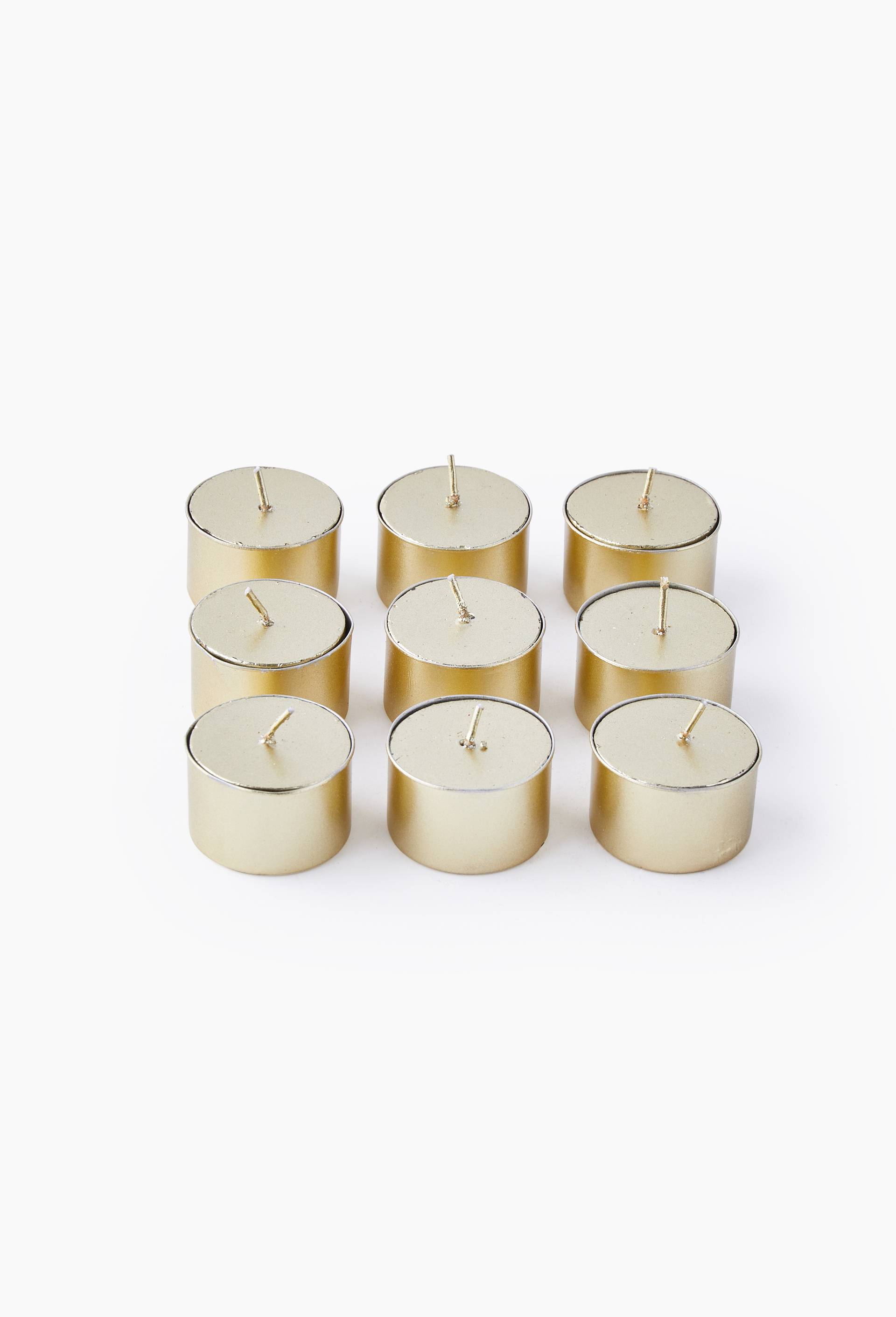 Set tlight haut,  12x12x3 cm, en cire, Or, large image number 0