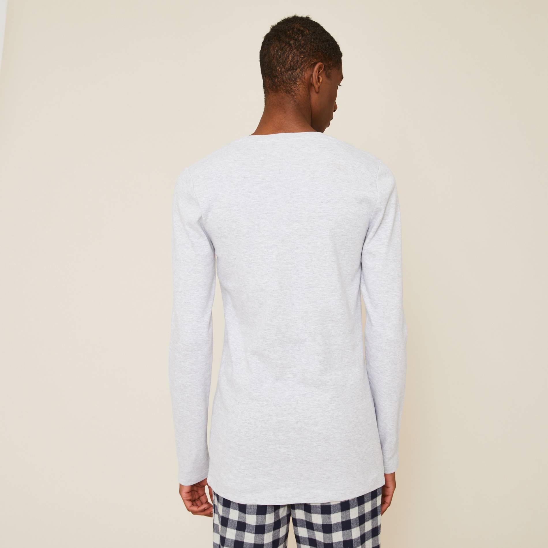 T-shirt manches longues en coton, Gris moyen, large image number 1.0