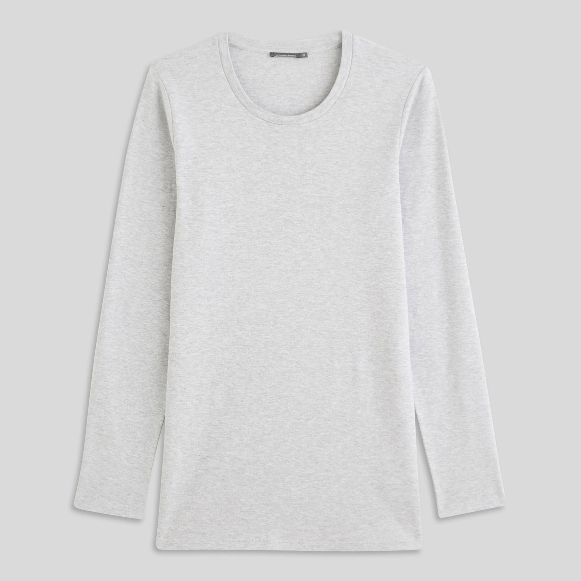 T-shirt manches longues en coton, Gris moyen, large image number 2.0