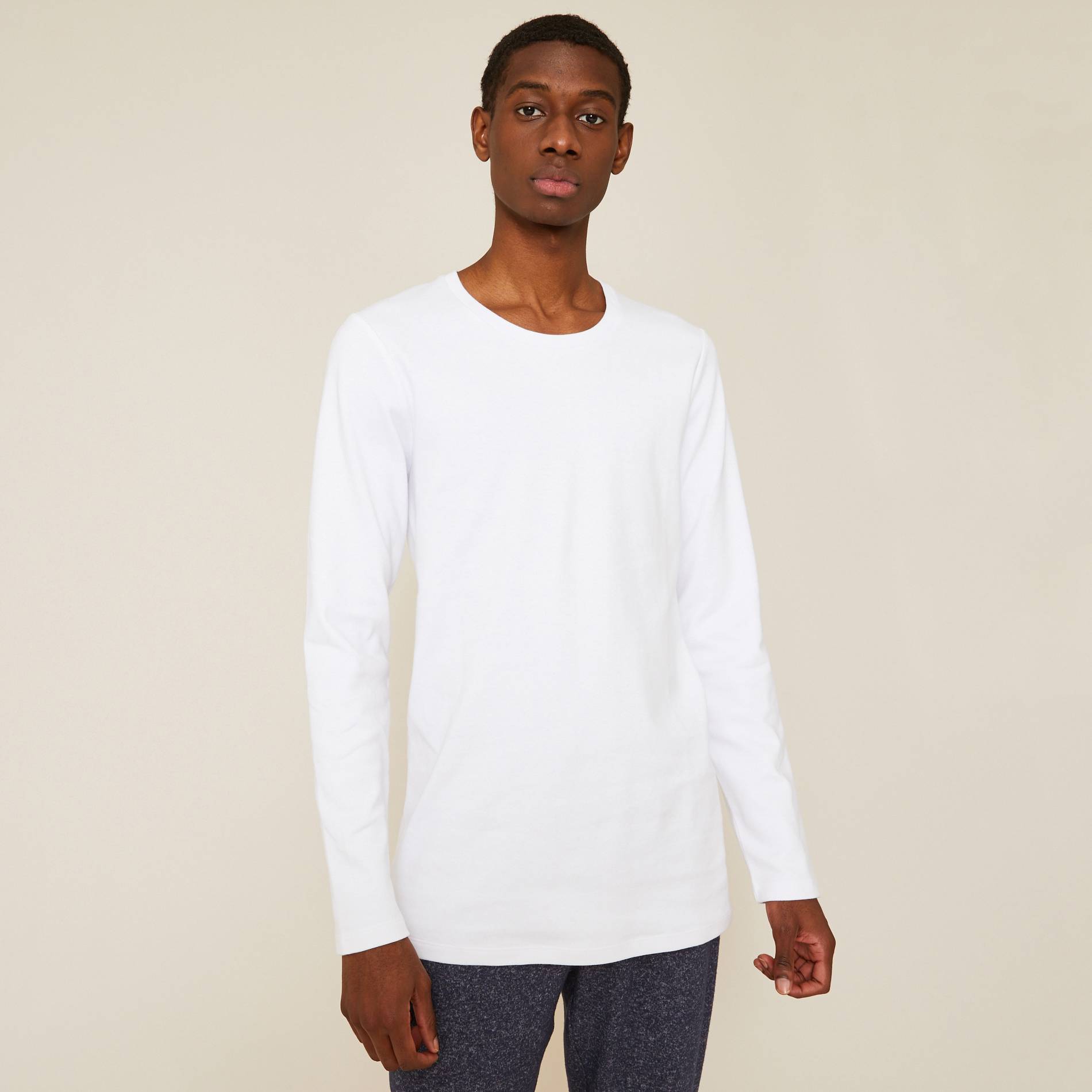 T-shirt manches longues en coton, Blanc, large image number 0