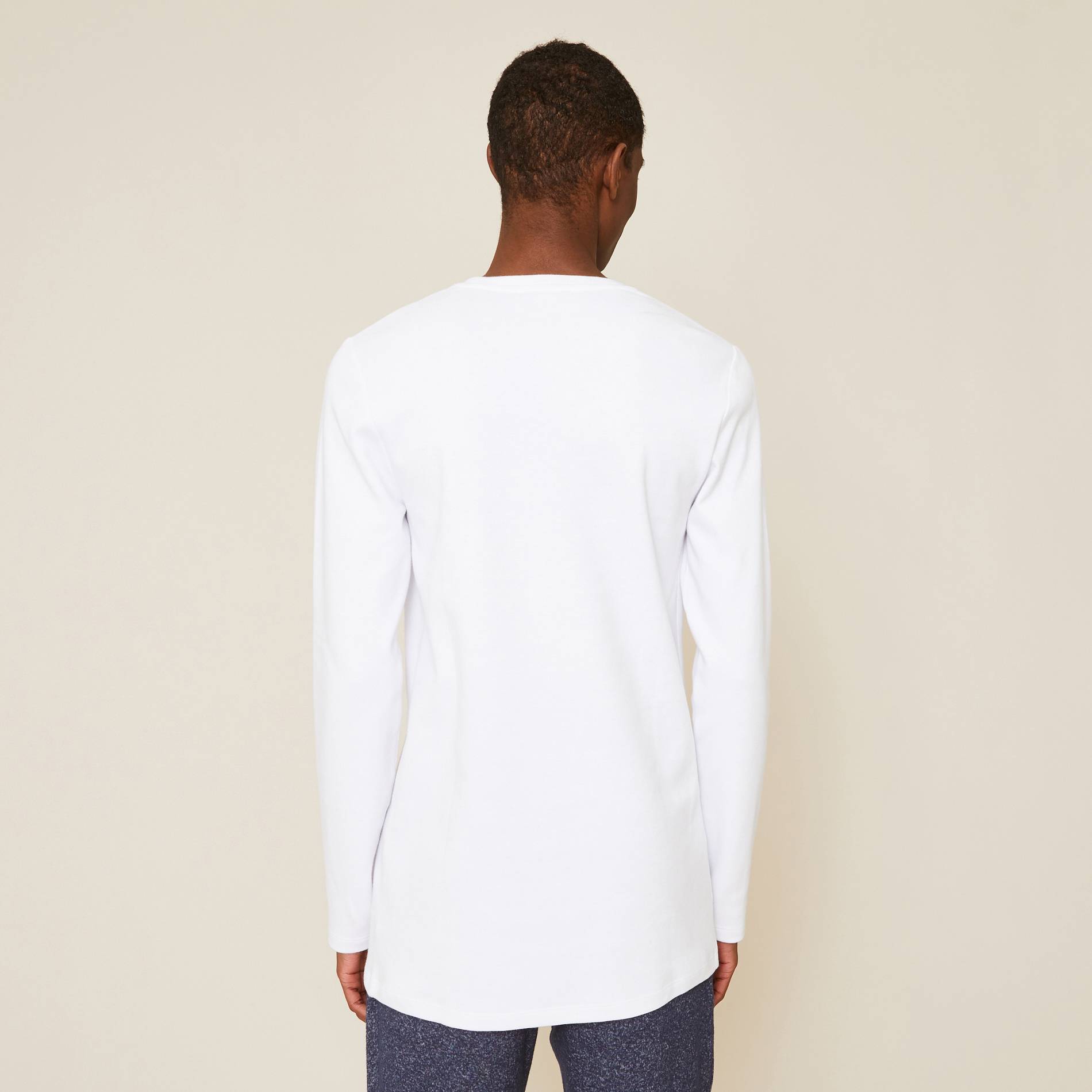 T-shirt manches longues en coton, Blanc, large image number 1