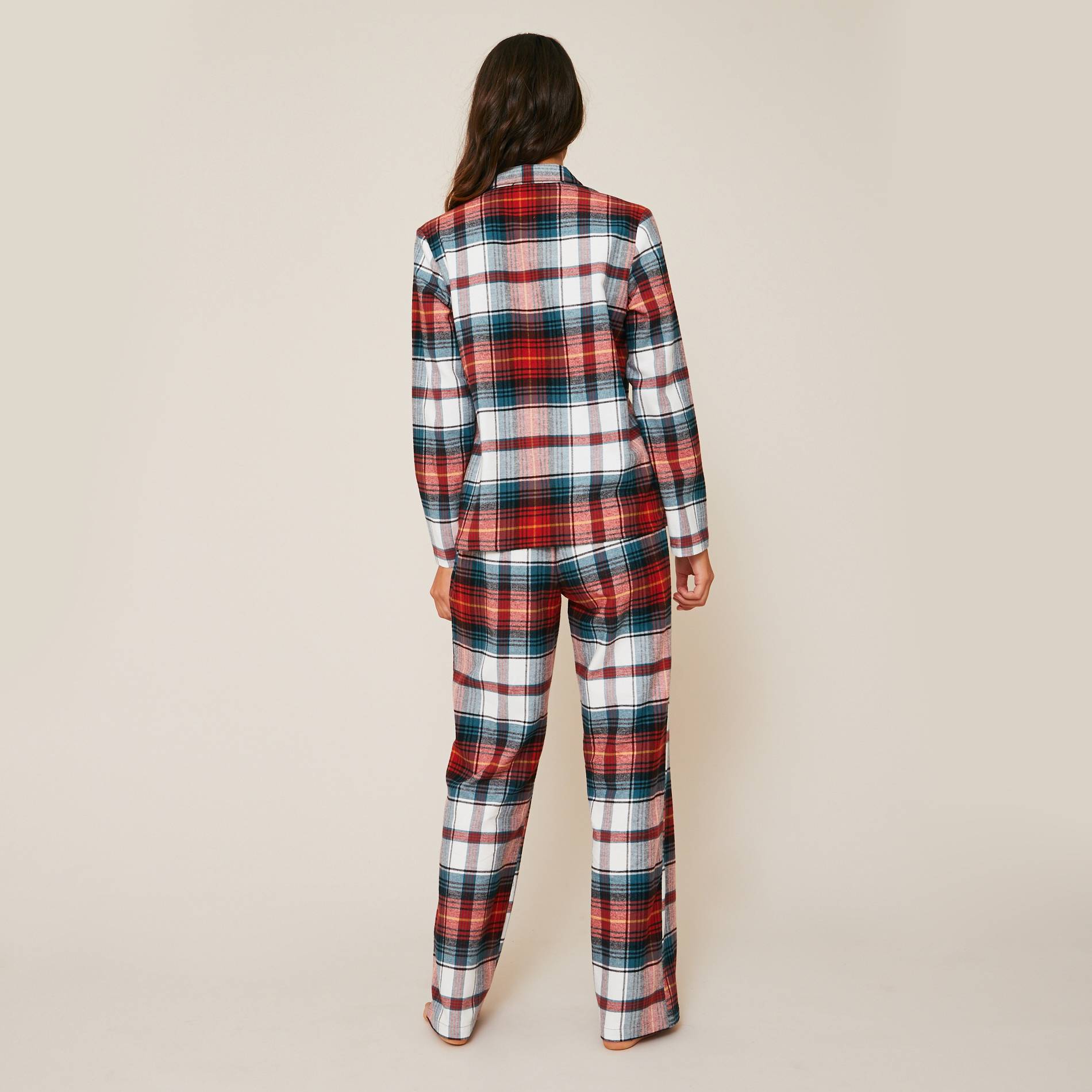 Pyjama à carreaux, Ecru, large image number 1