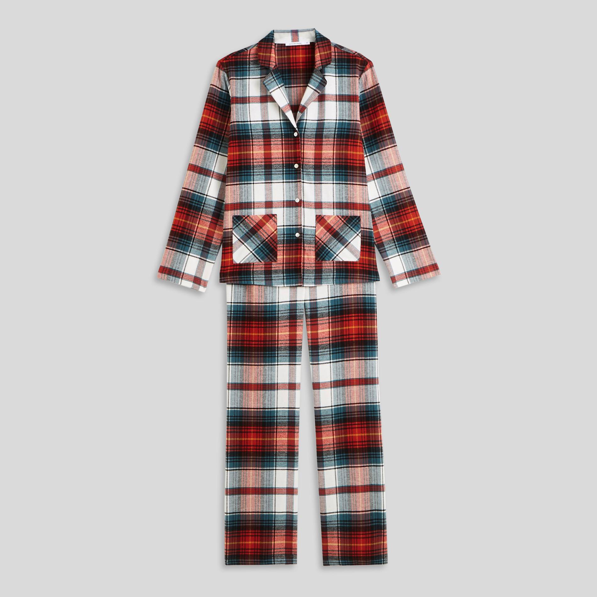 Pyjama à carreaux, Ecru, large image number 2.0