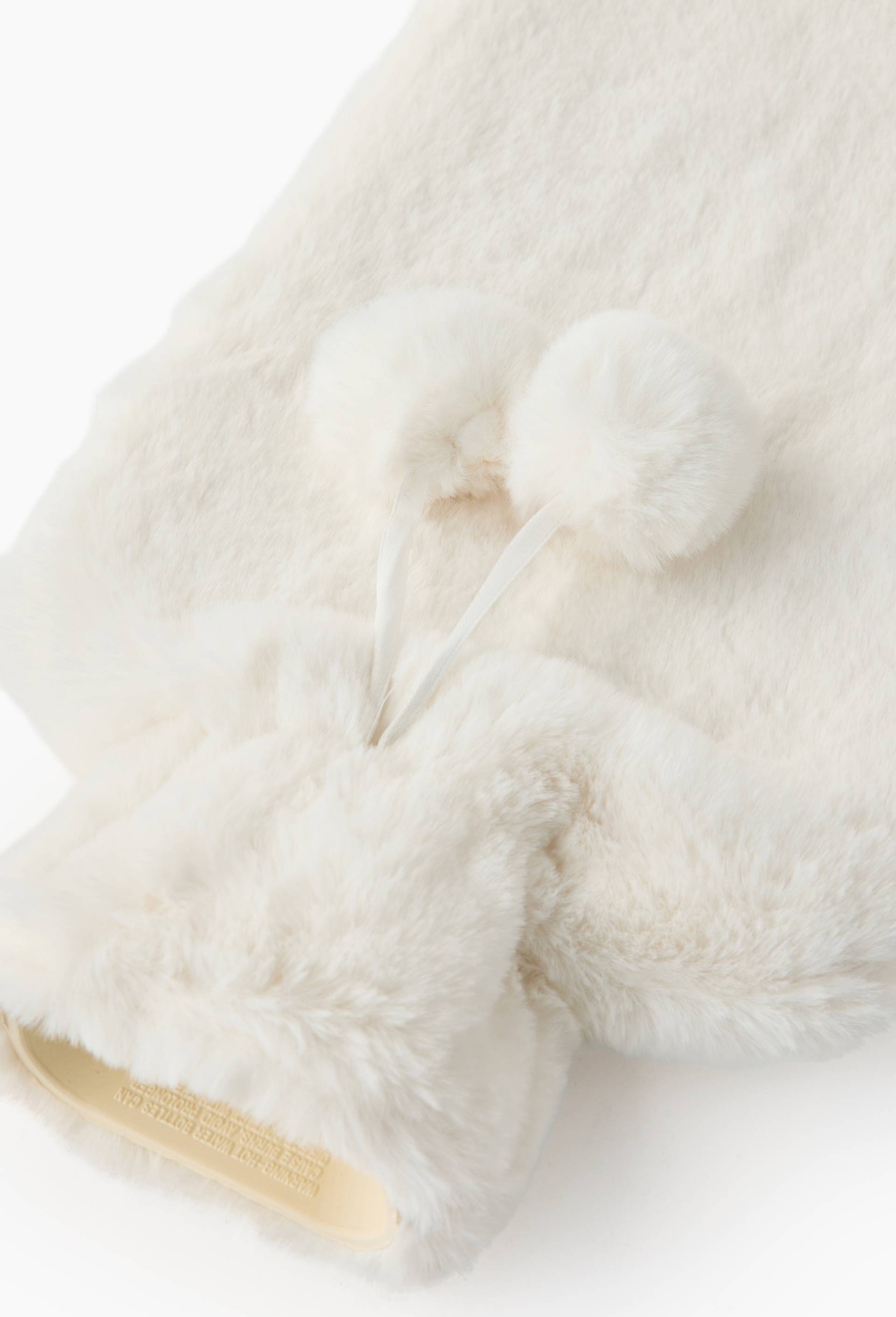 Bouillotte doudou, 32X19,5cm en polyester, Ecru, large image number 1.0