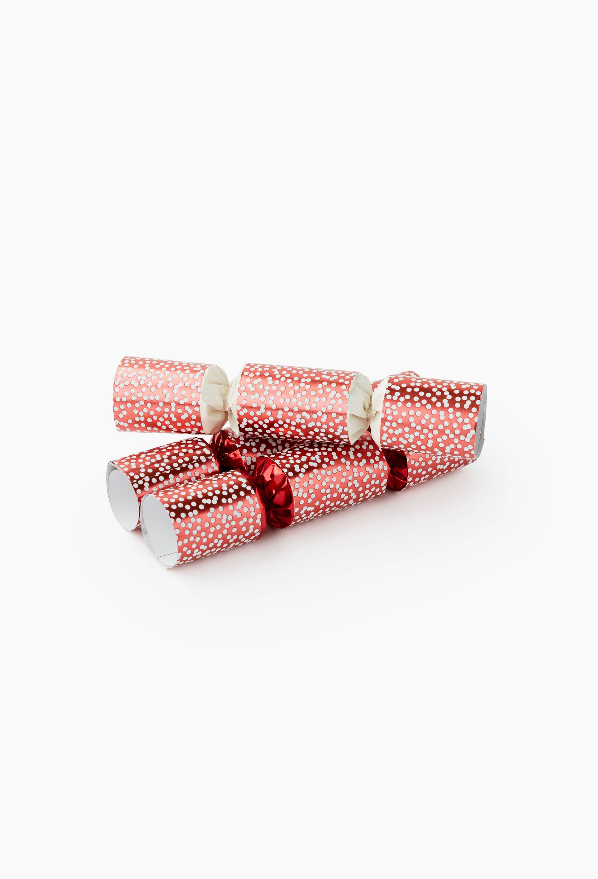 Lot de 8 crackers, 8x22cm, en carton, Rouge, large image number 1