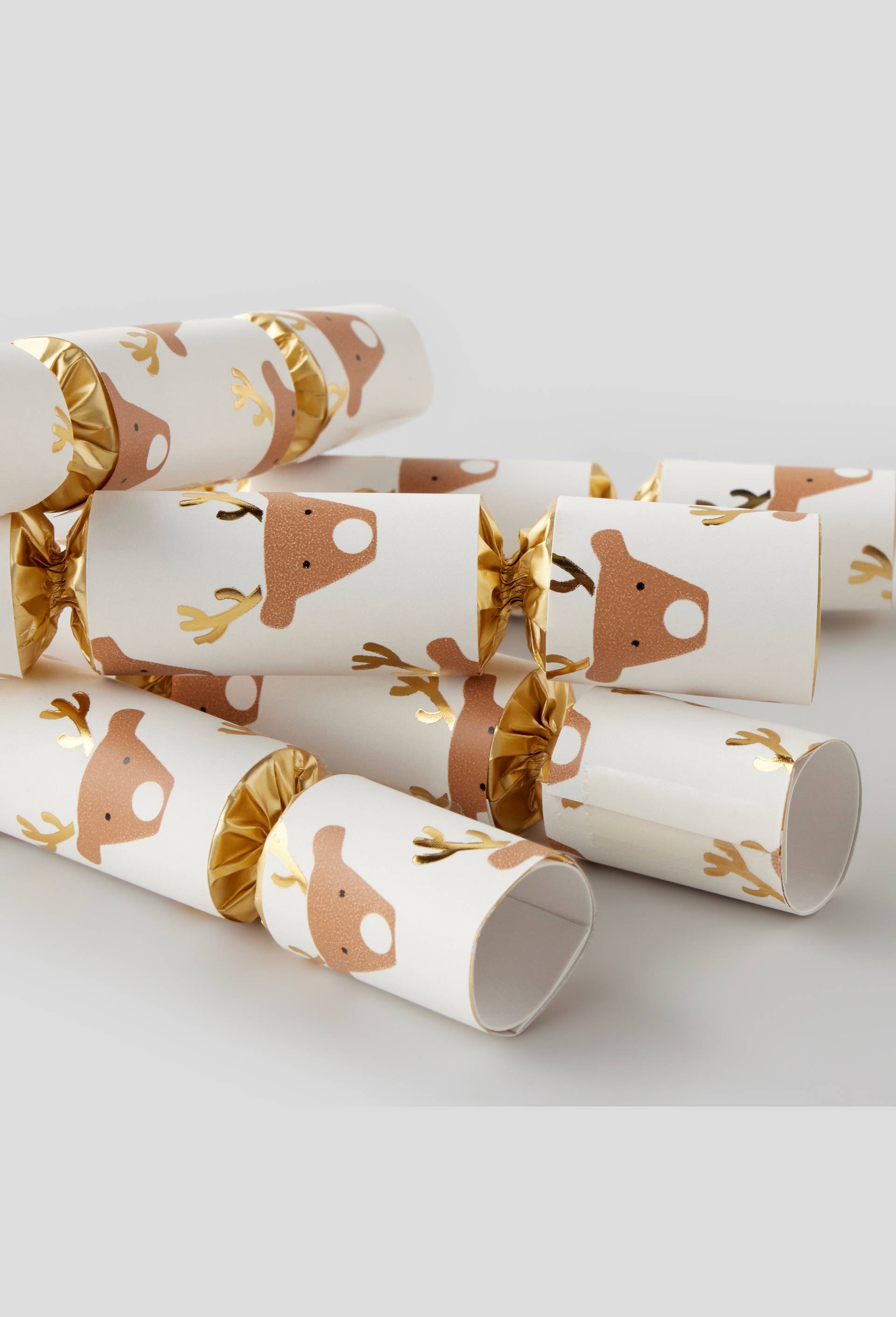 Lot de 8 petits crackers, 8x15cm, en carton, Beige clair, large image number 1.0